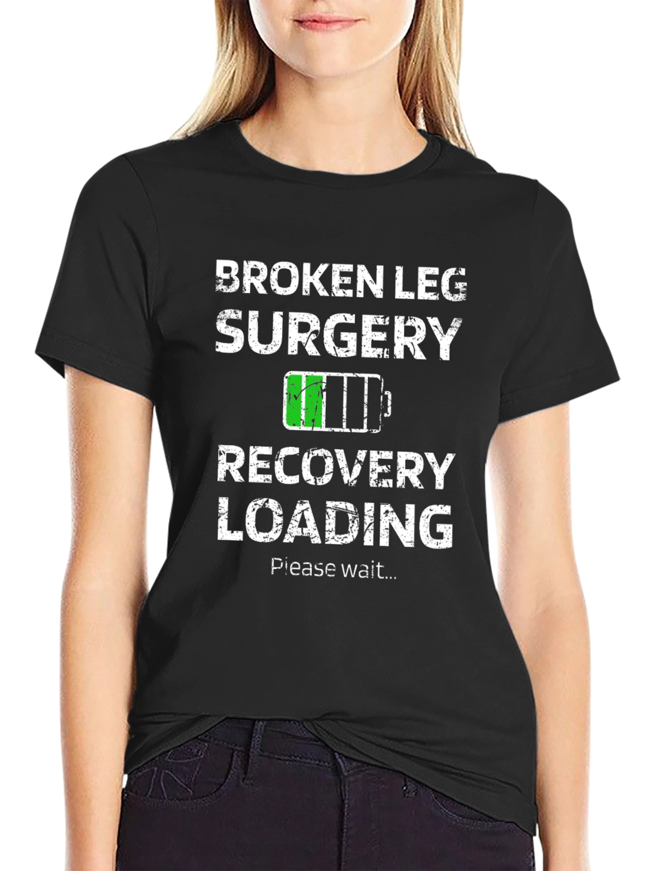 Broken Leg Surgery Recovery Loading T-Shirt