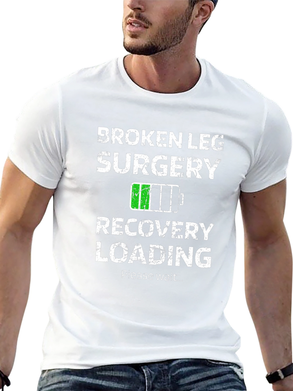 Broken Leg Surgery Recovery Loading T-Shirt