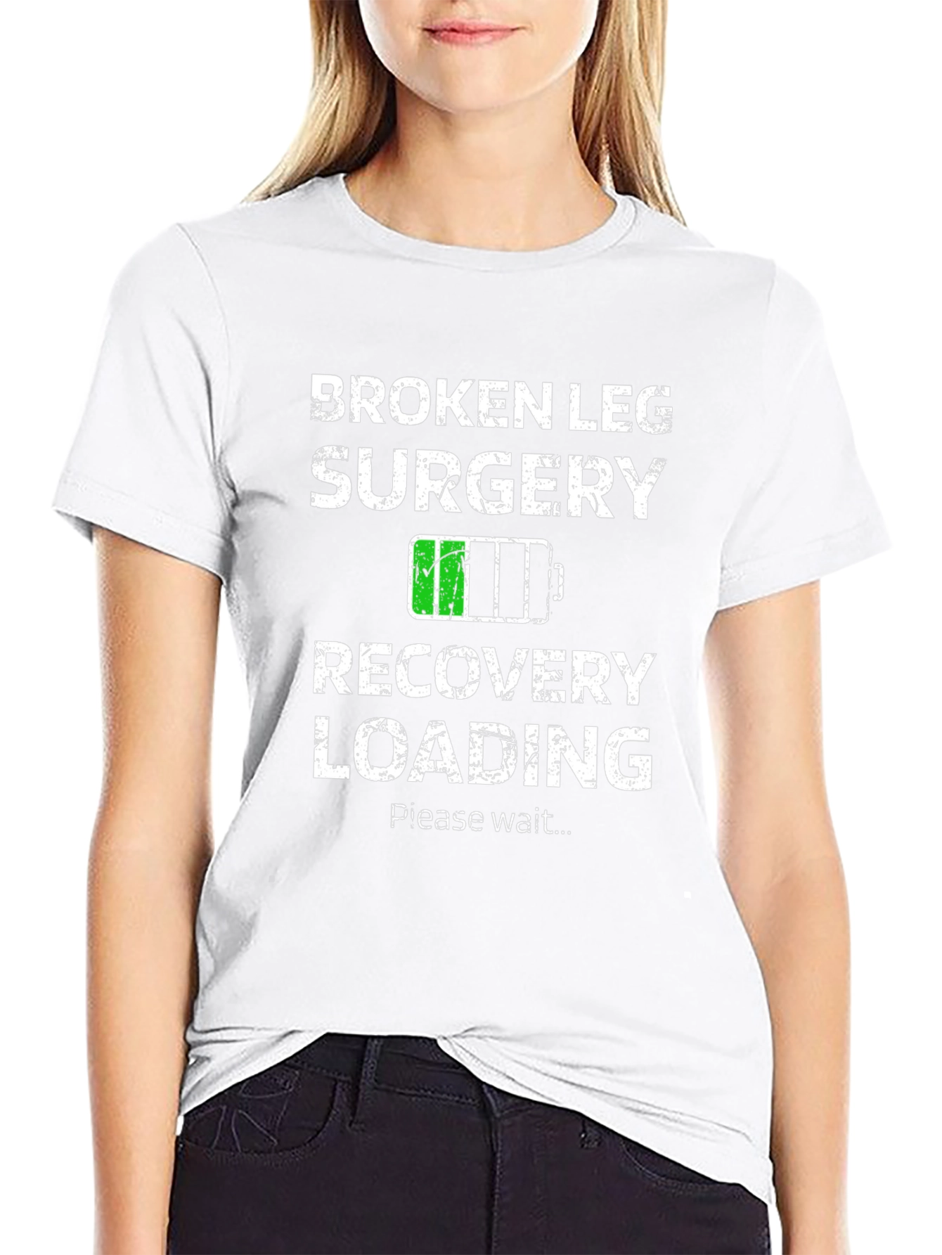 Broken Leg Surgery Recovery Loading T-Shirt