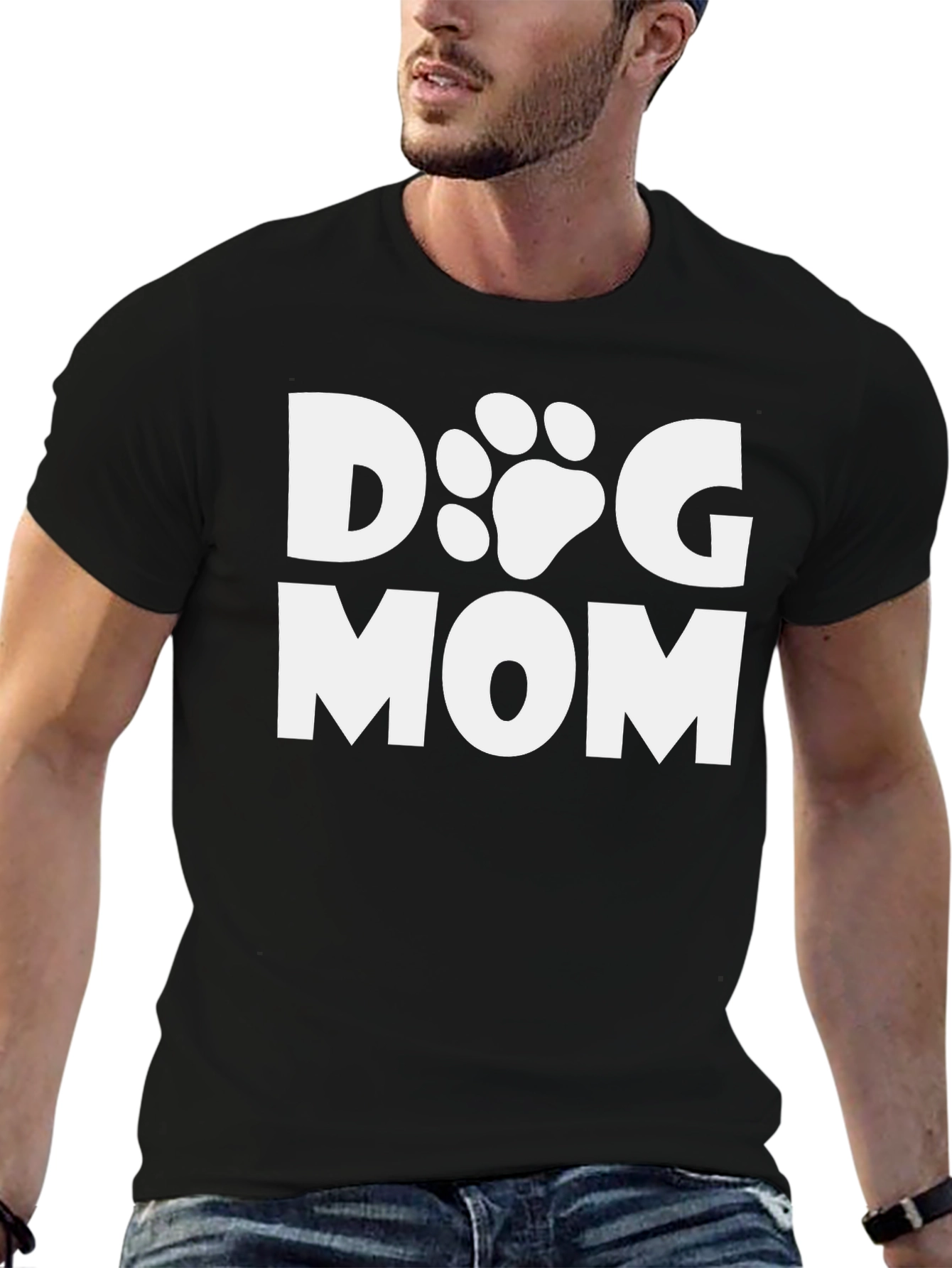 Dog Mom T-Shirt - Paw Print Design
