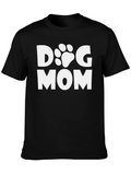 Dog Mom T-Shirt - Paw Print Design
