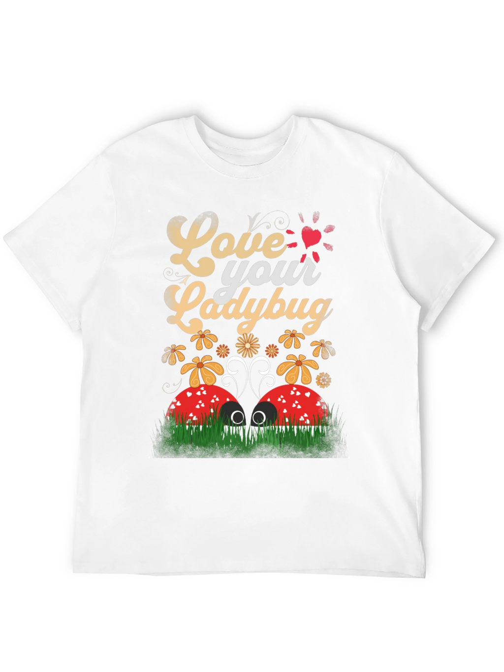 Love Your Ladybug Graphic Tee - Unisex Black T-Shirt