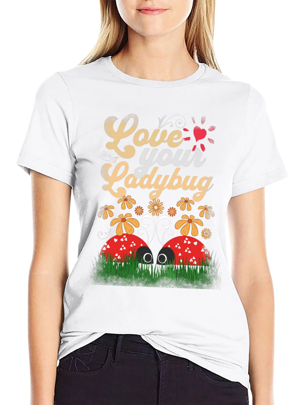 Love Your Ladybug Graphic Tee - Unisex Black T-Shirt