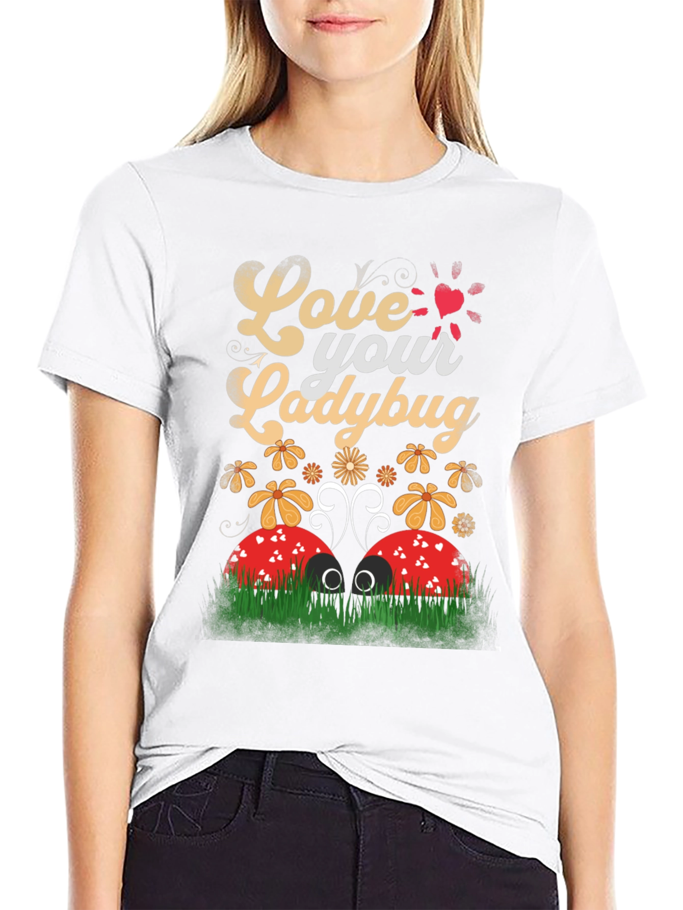 Love Your Ladybug Graphic Tee - Unisex Black T-Shirt