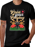 Love Your Ladybug Graphic Tee - Unisex Black T-Shirt