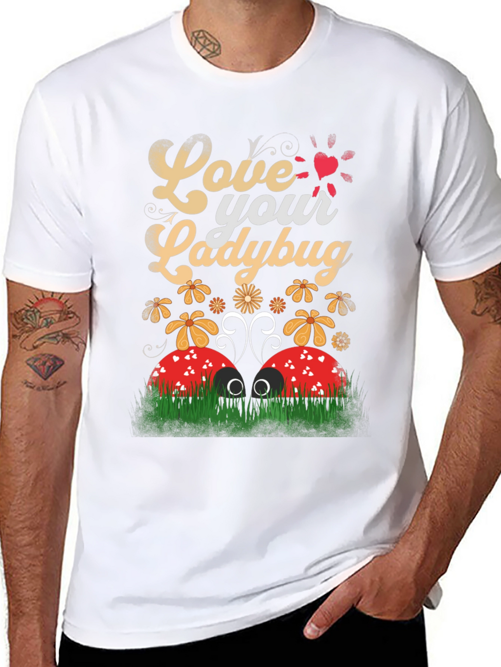 Love Your Ladybug Graphic Tee - Unisex Black T-Shirt