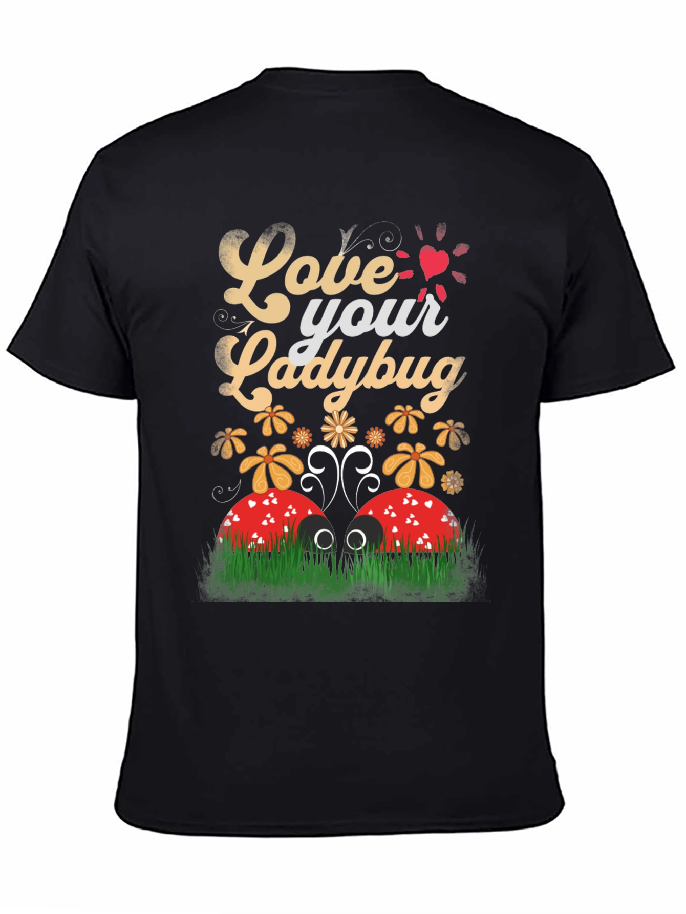 Love Your Ladybug Graphic Tee - Unisex Black T-Shirt