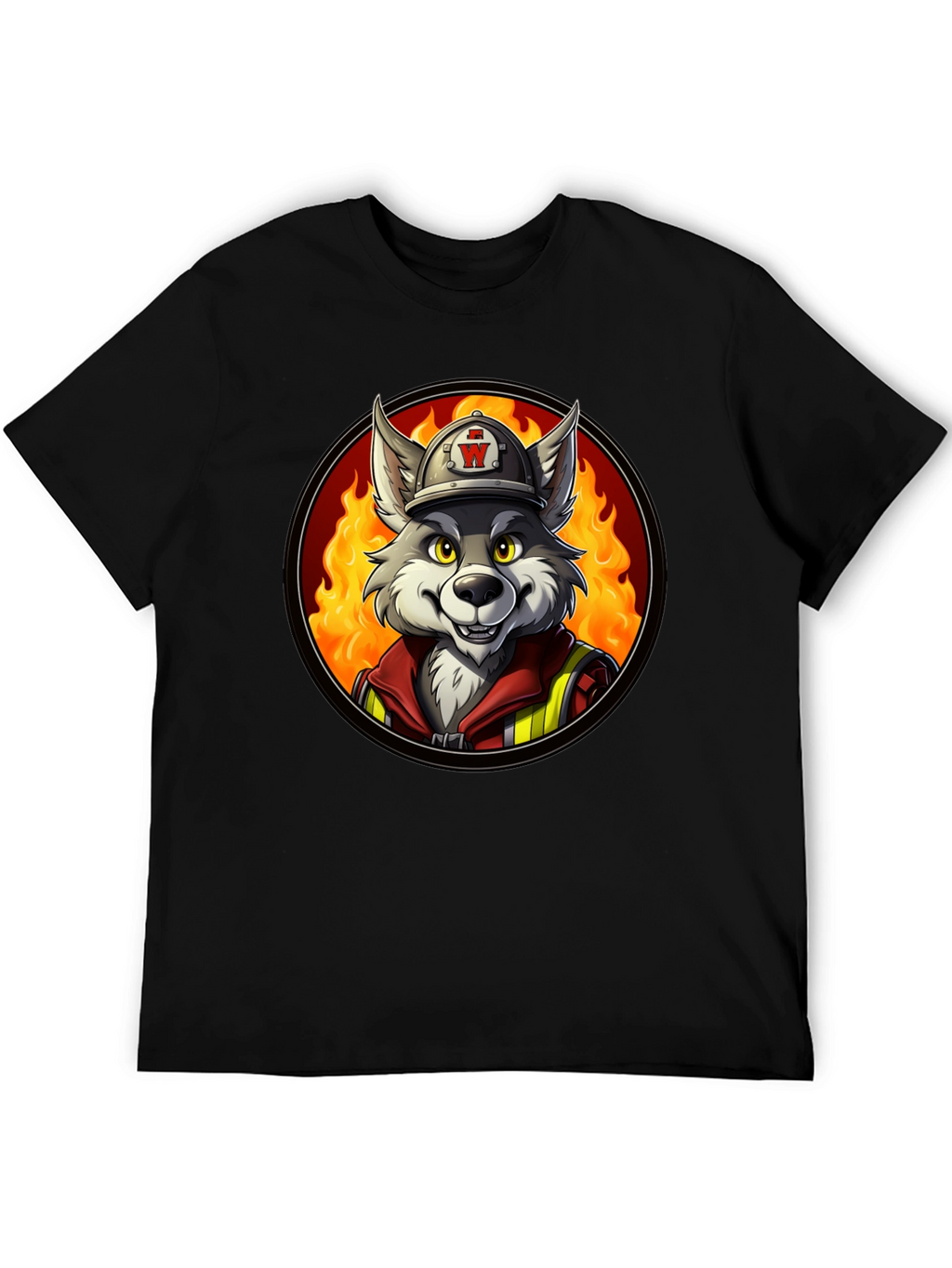 Wolf Firefighter Graphic Tee
