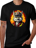 Wolf Firefighter Graphic Tee