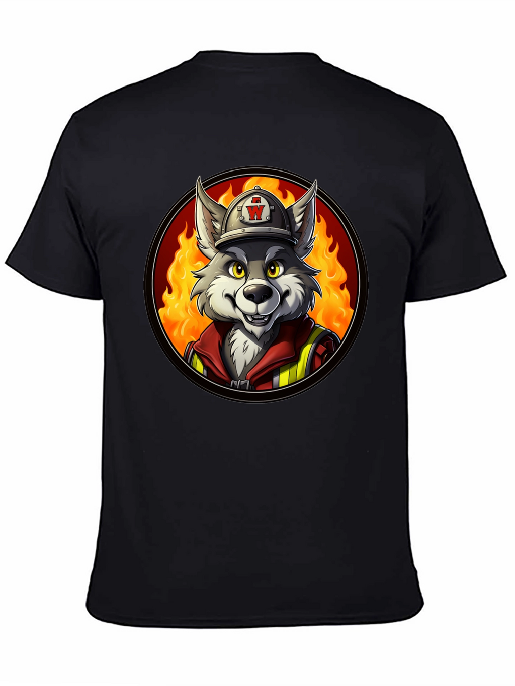 Wolf Firefighter Graphic Tee