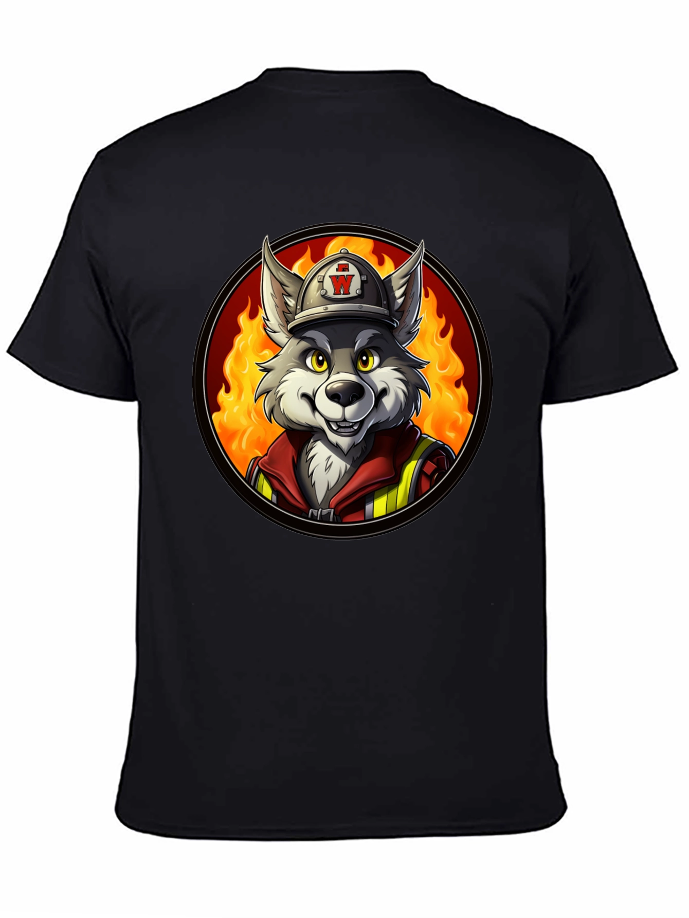 Wolf Firefighter Graphic Tee