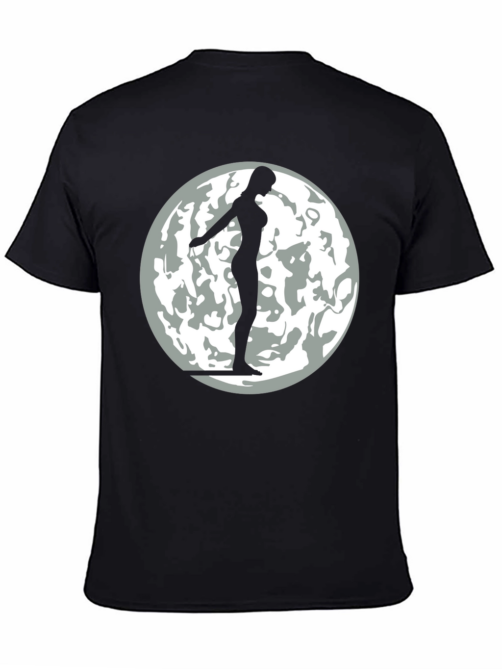 Silhouette Moon T-Shirt - Black Graphic Tee