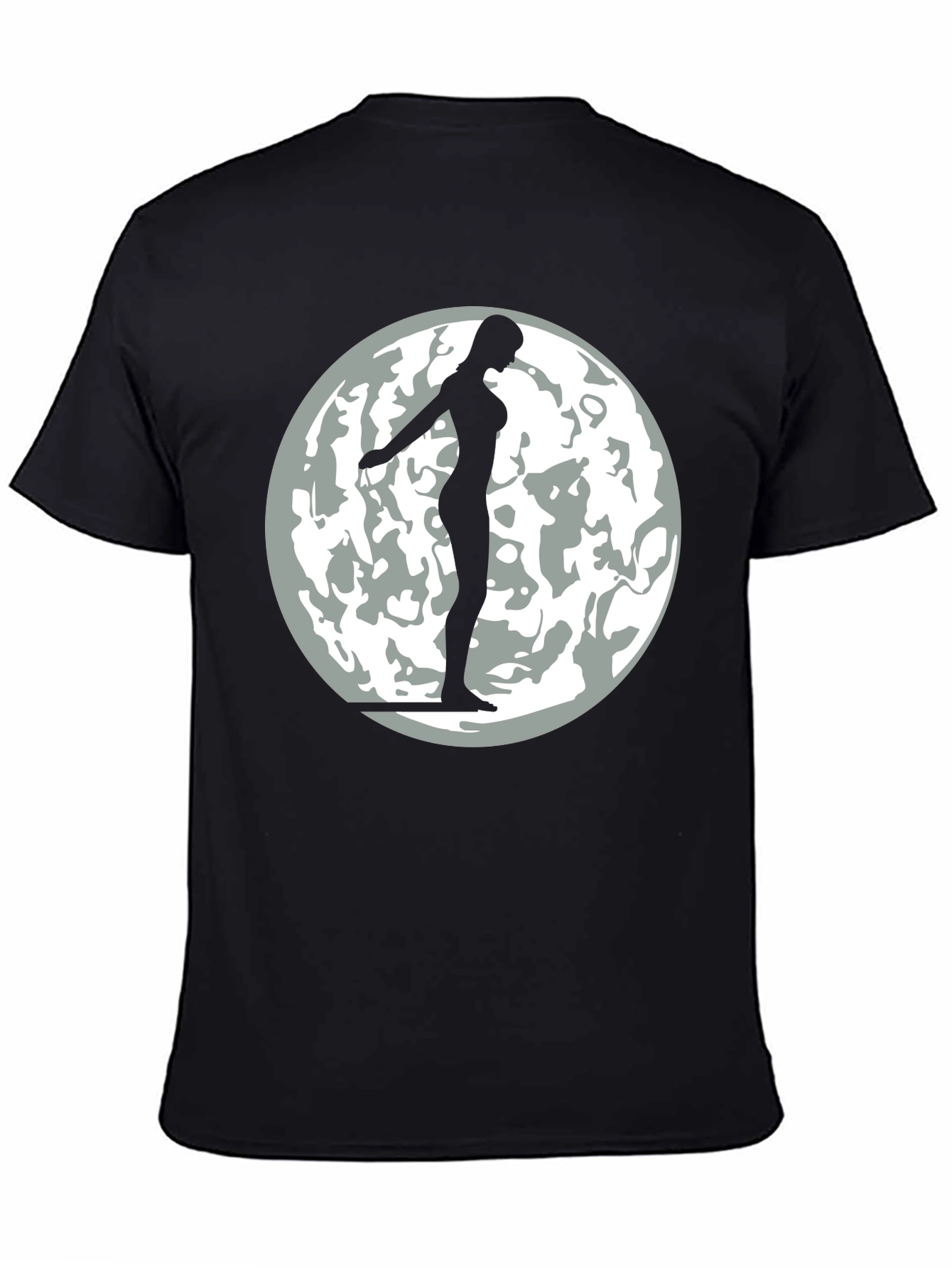 Silhouette Moon T-Shirt - Black Graphic Tee
