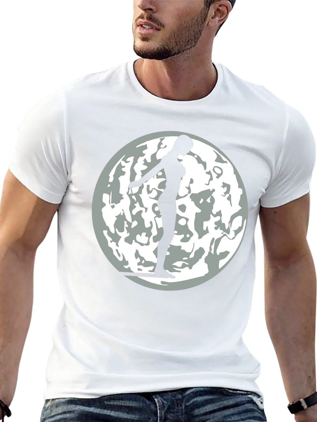 Silhouette Moon T-Shirt - Black Graphic Tee