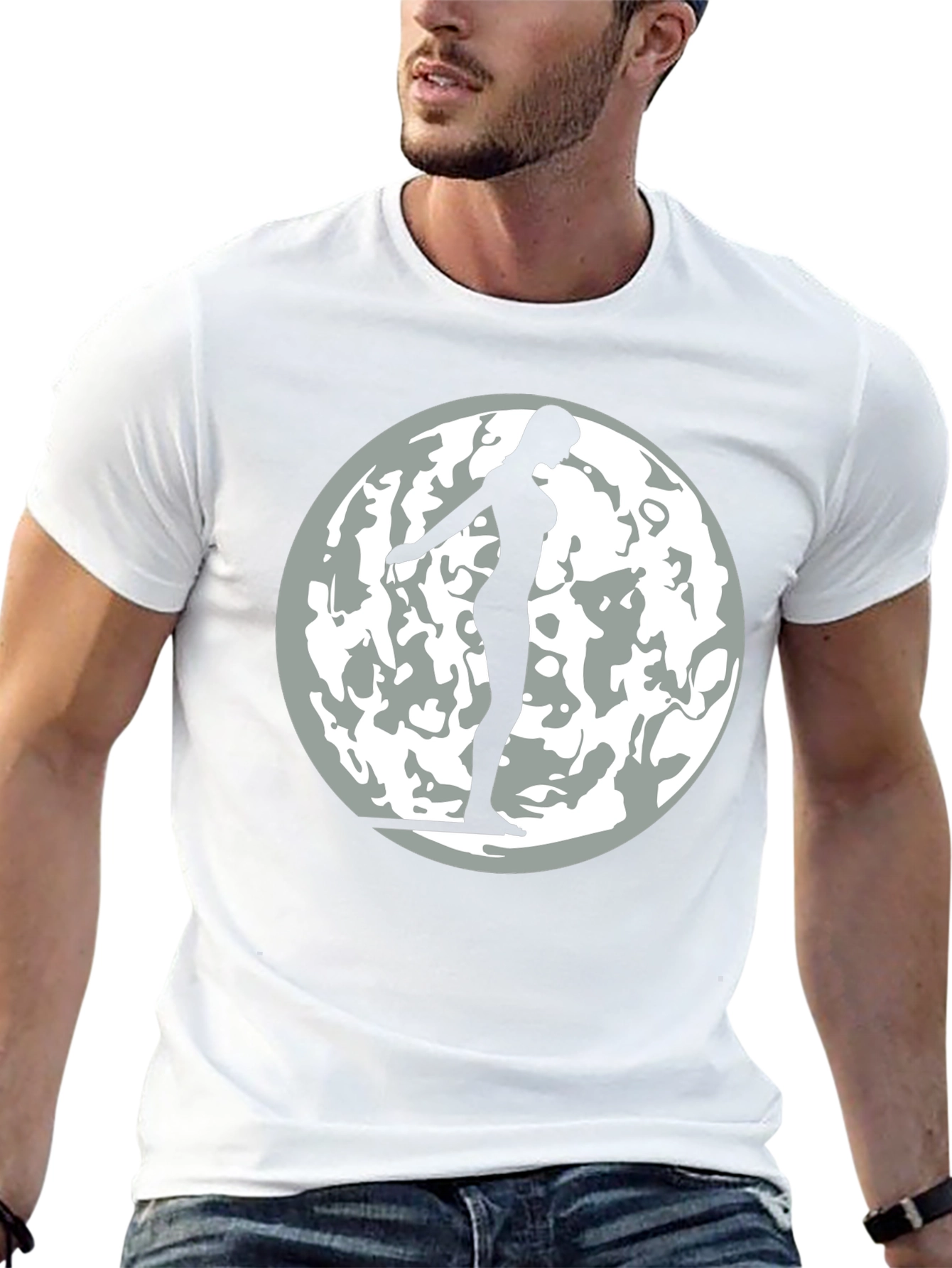 Silhouette Moon T-Shirt - Black Graphic Tee
