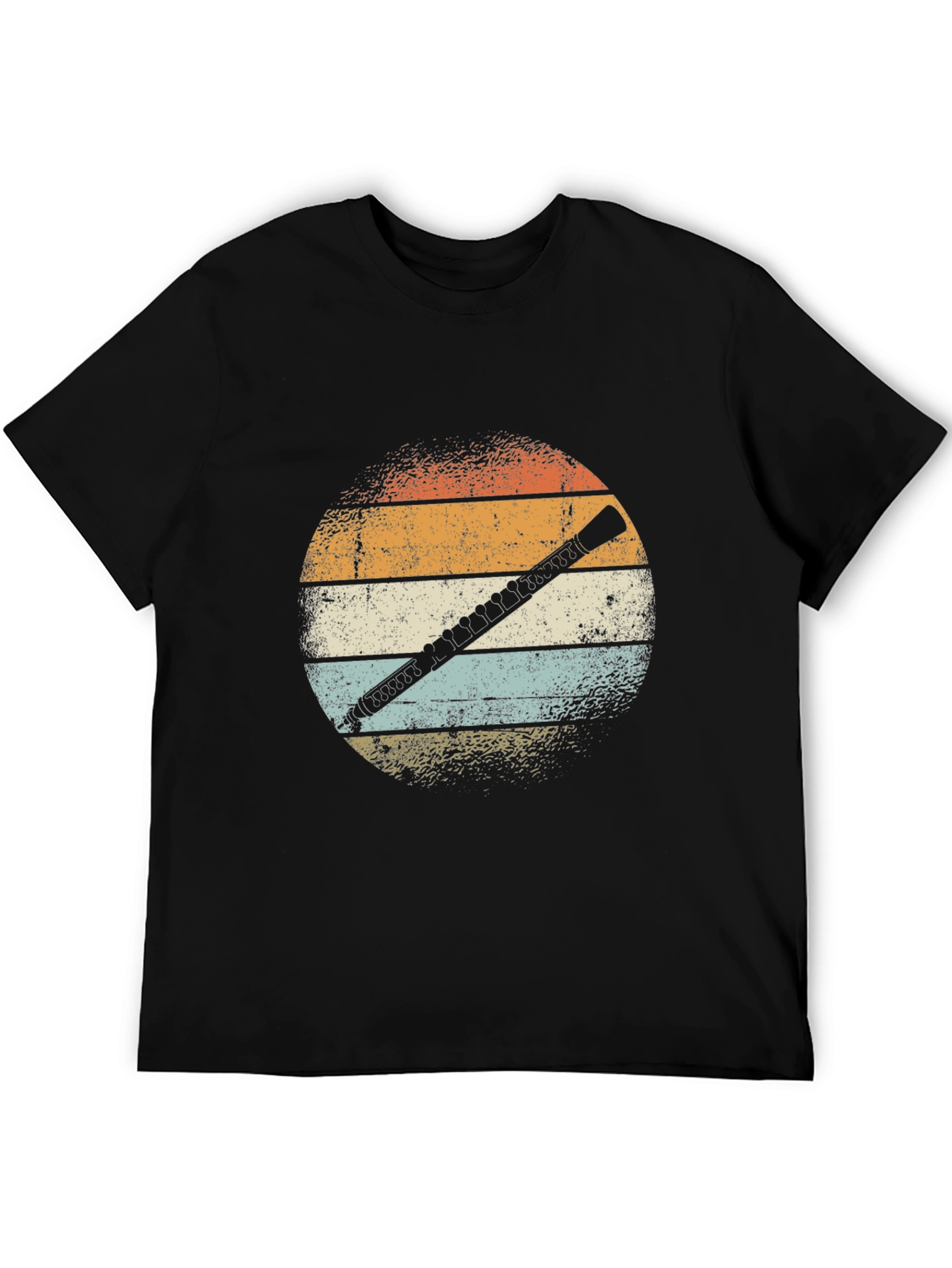 Vintage Oboe Sunset Graphic Tee - Musicians Gift