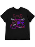 Happy Fathers Day Graphic Tee - Black