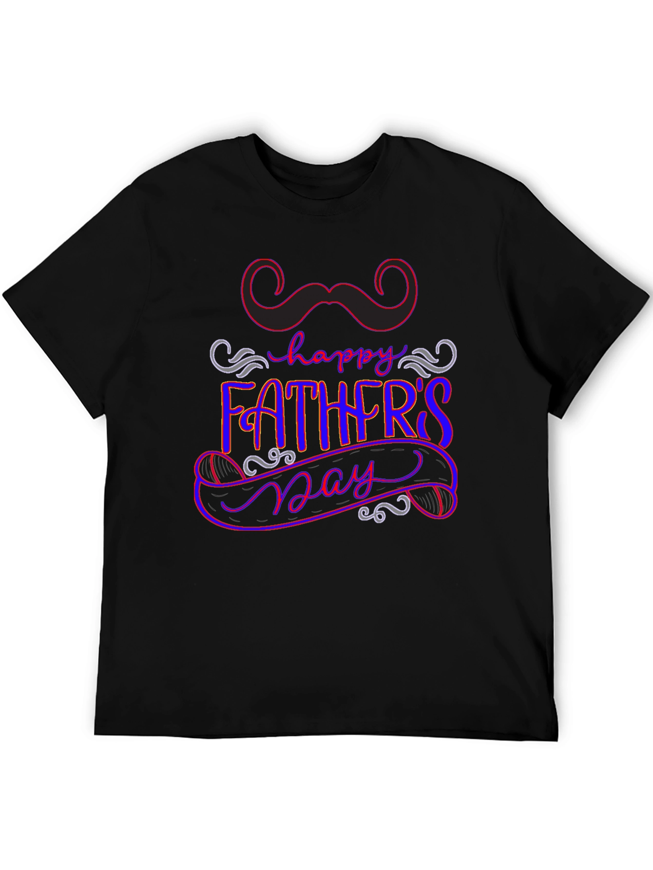 Happy Fathers Day Graphic Tee - Black