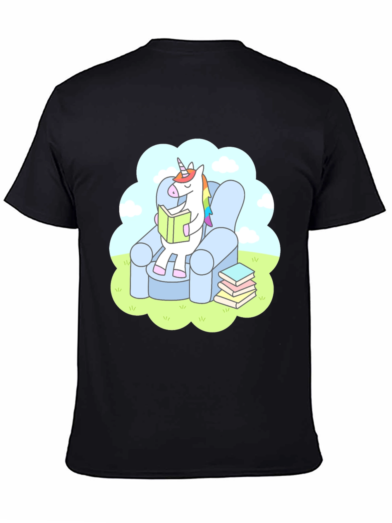 Unicorn Reading T-Shirt - Comfy Cotton Tee