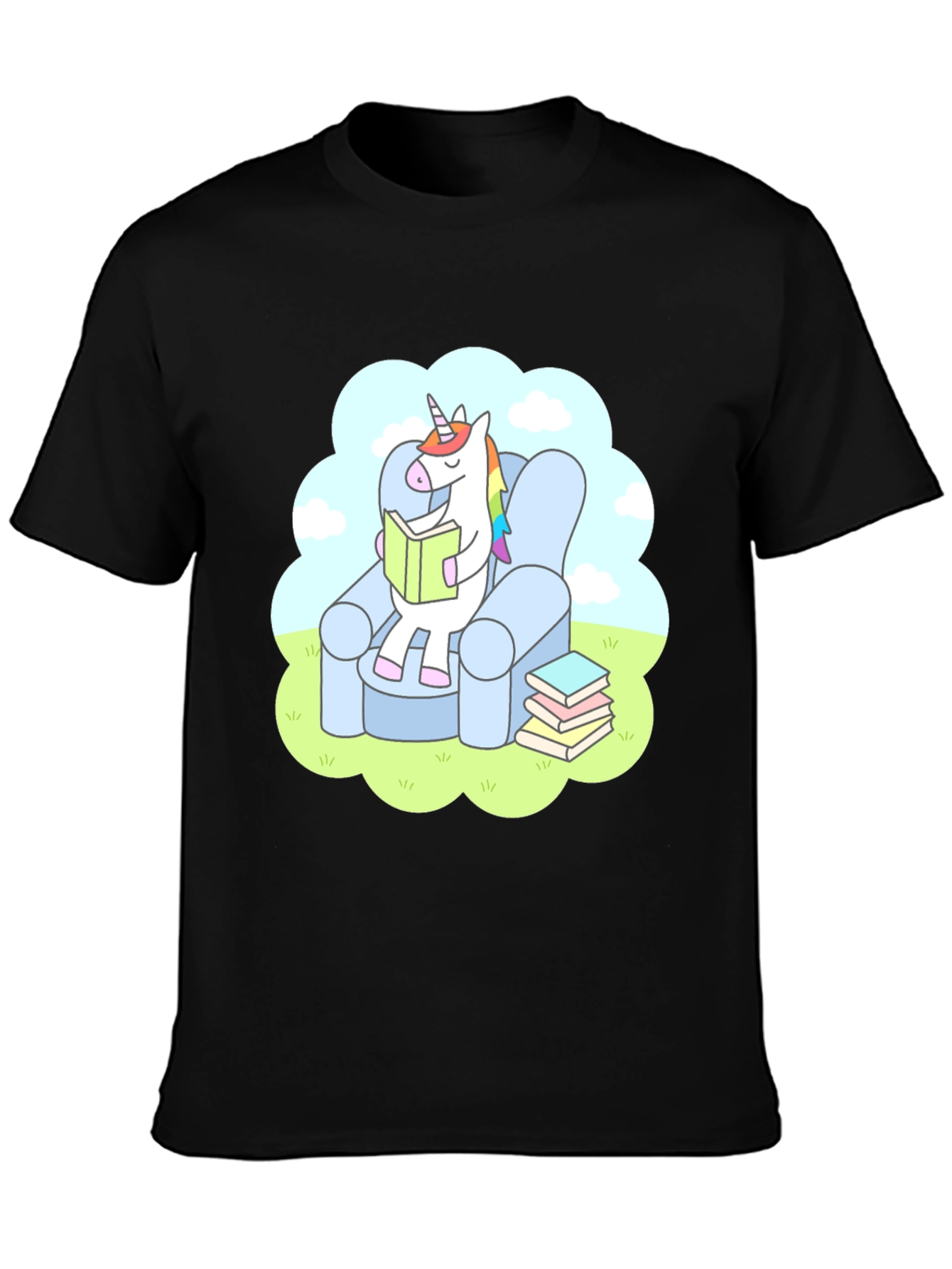 Unicorn Reading T-Shirt - Comfy Cotton Tee