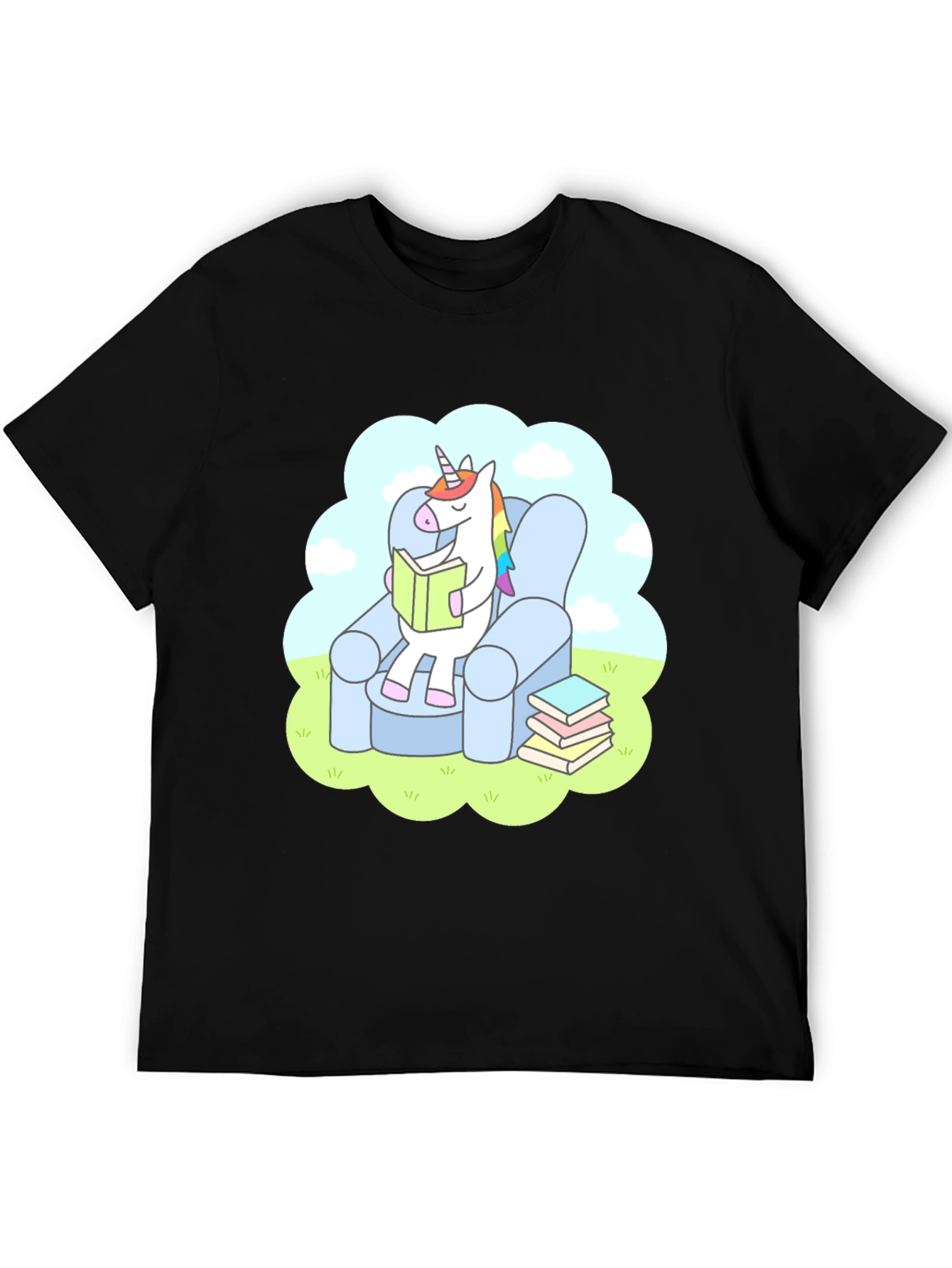 Unicorn Reading T-Shirt - Comfy Cotton Tee