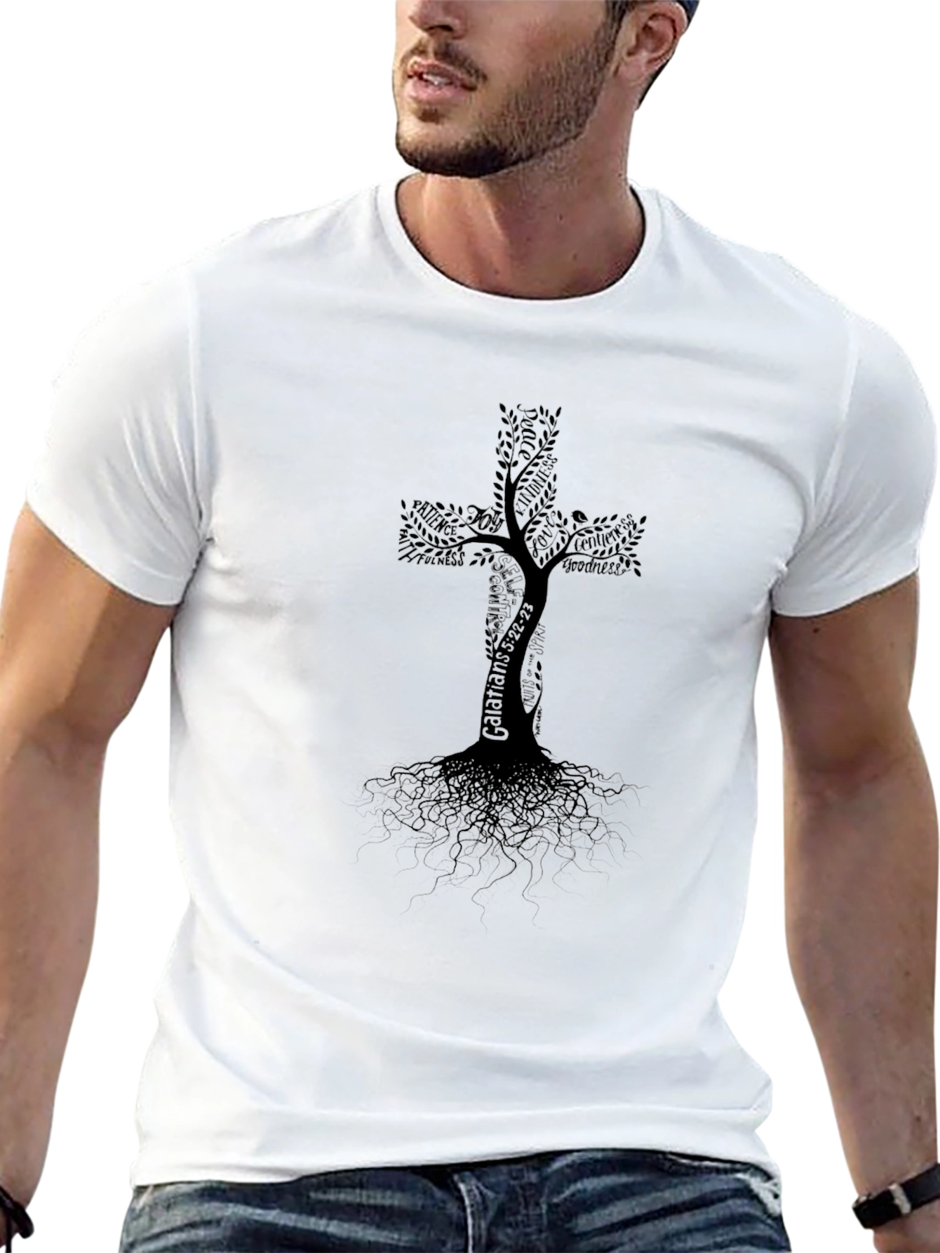 Tree of Life Cross Graphic T-Shirt