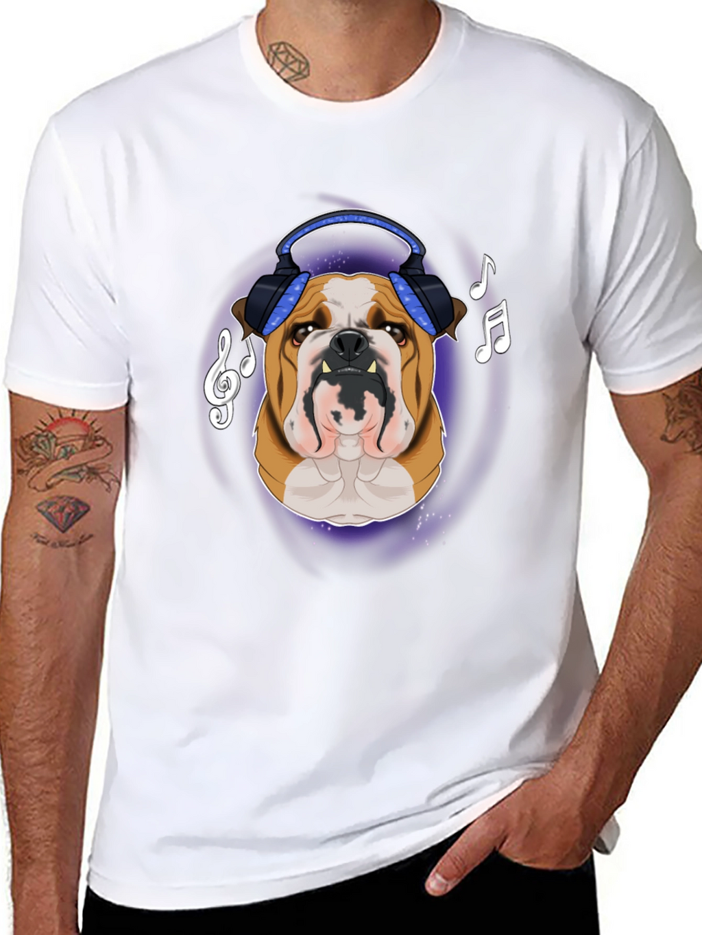 Bulldog DJ T-Shirt - Music Lover Apparel