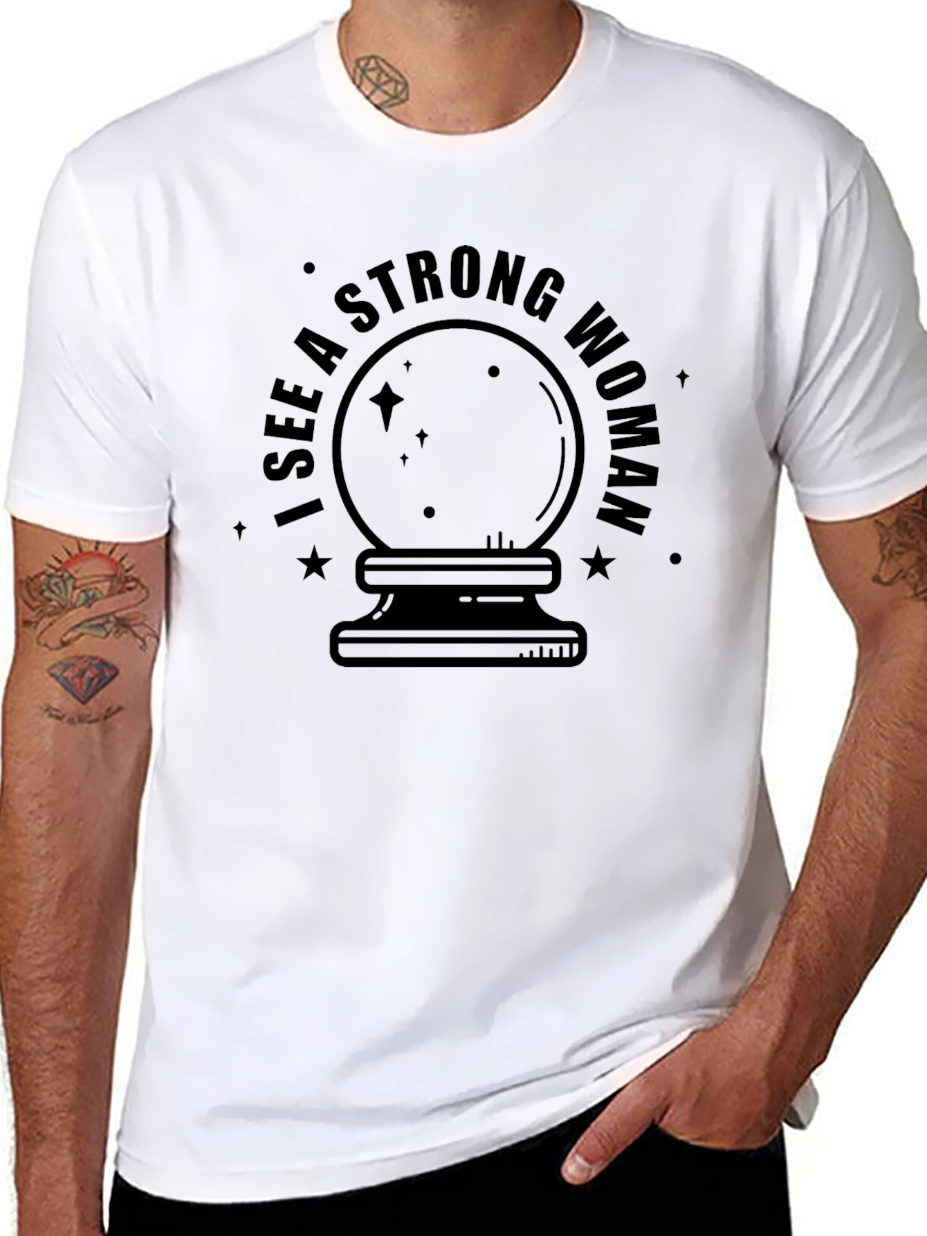 I See A Strong Woman Graphic Tee - Black