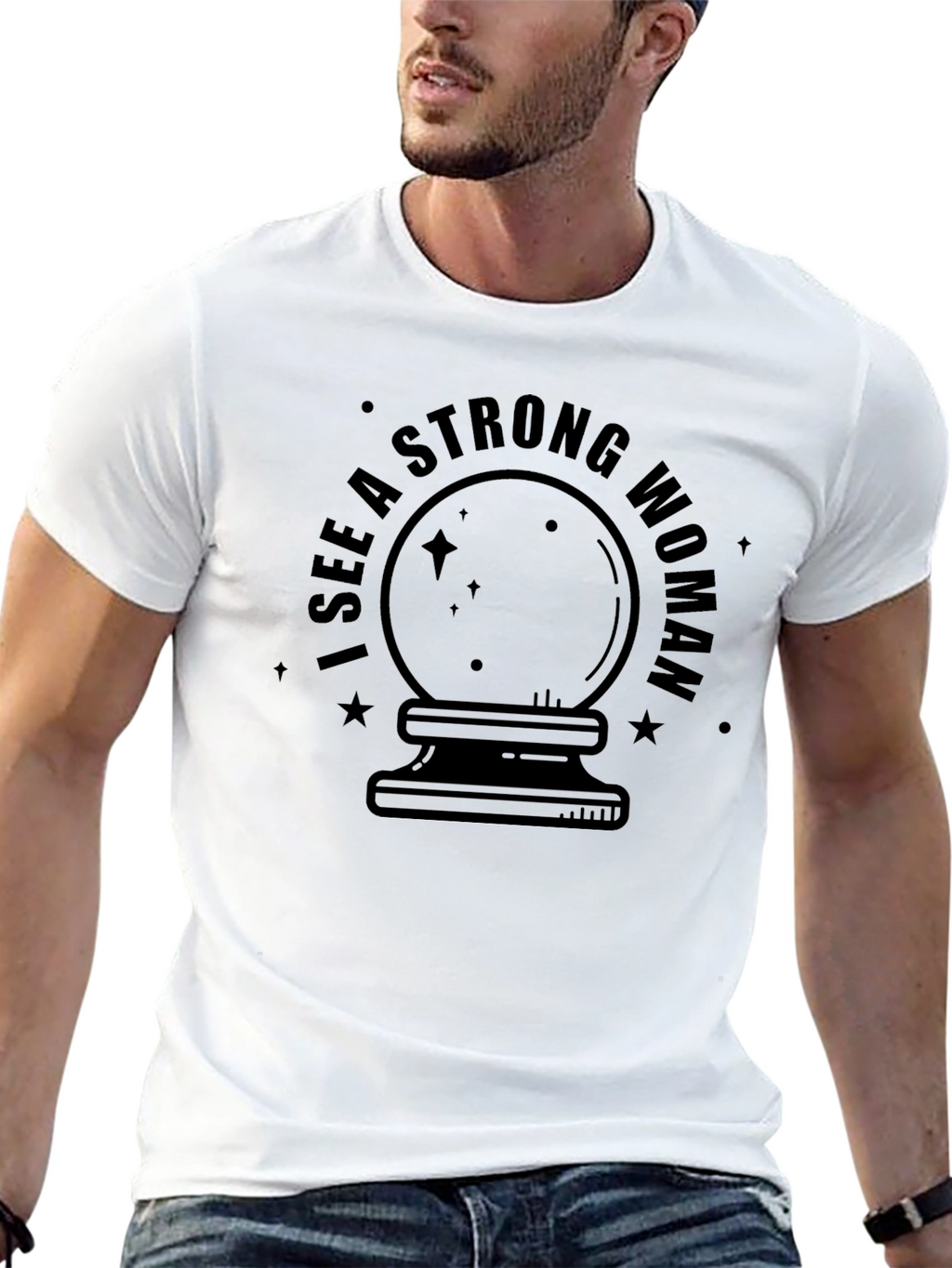I See A Strong Woman Graphic Tee - Black