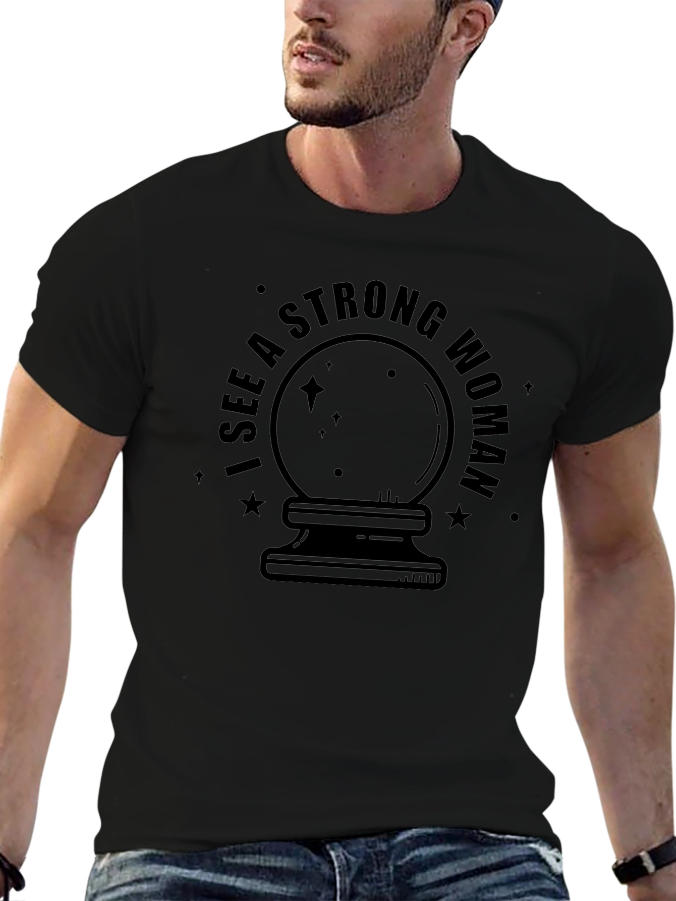I See A Strong Woman Graphic Tee - Black