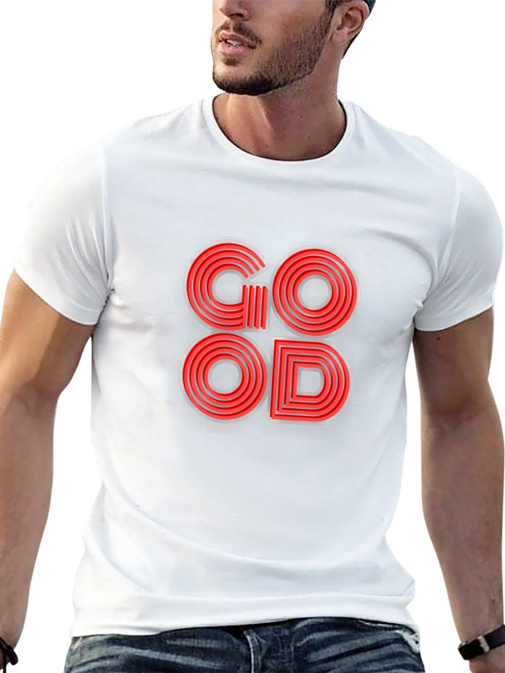 Stylish GOOD Graphic Print T-Shirt - Trendy & Cool