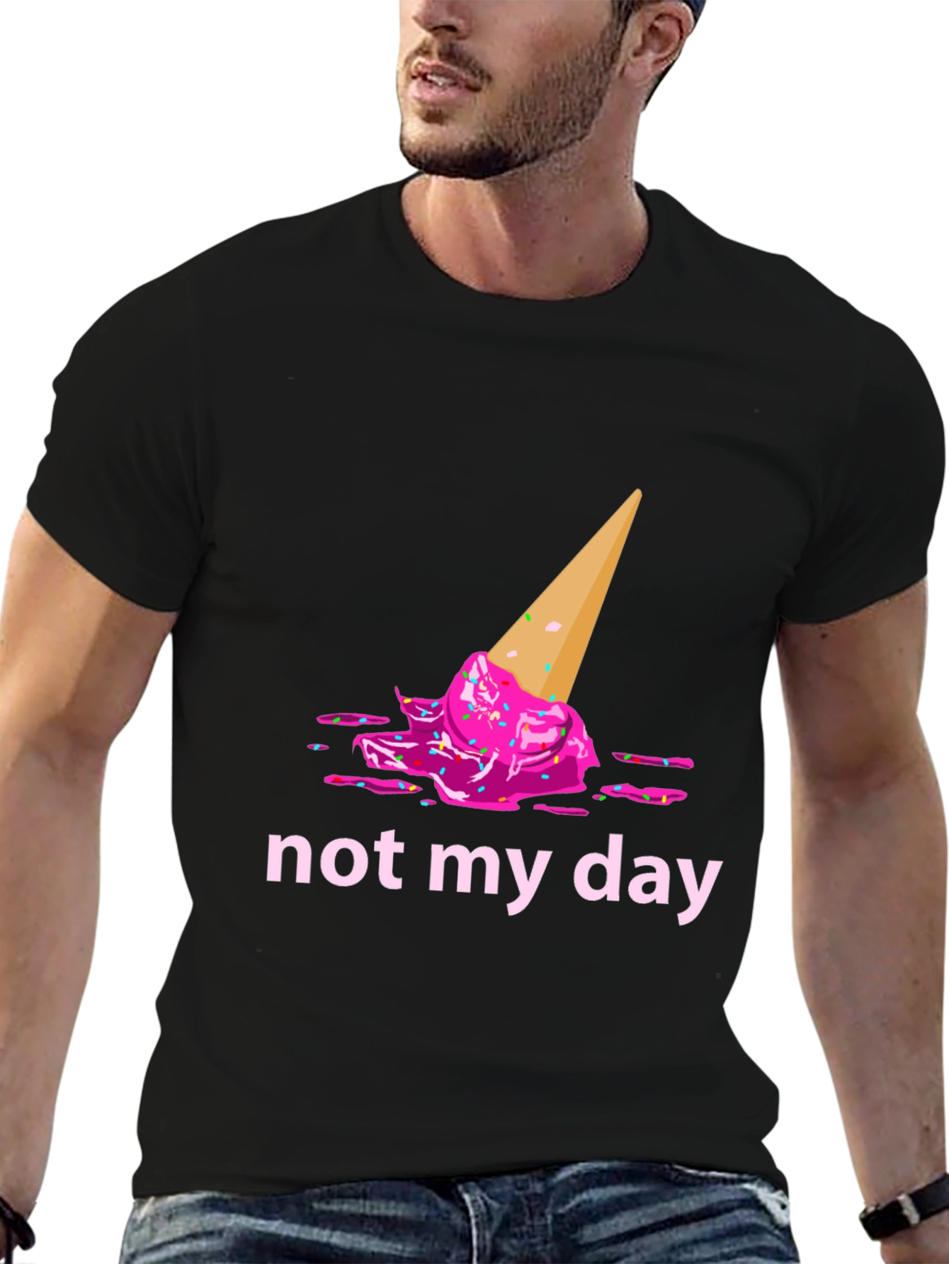 Funny Not My Day Ice Cream Graphic Tee