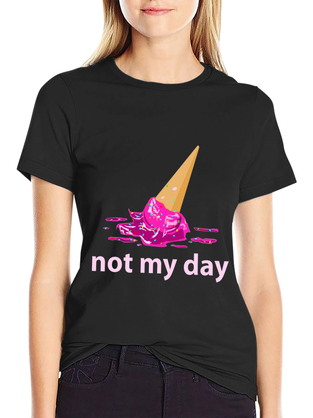 Funny Not My Day Ice Cream Graphic Tee