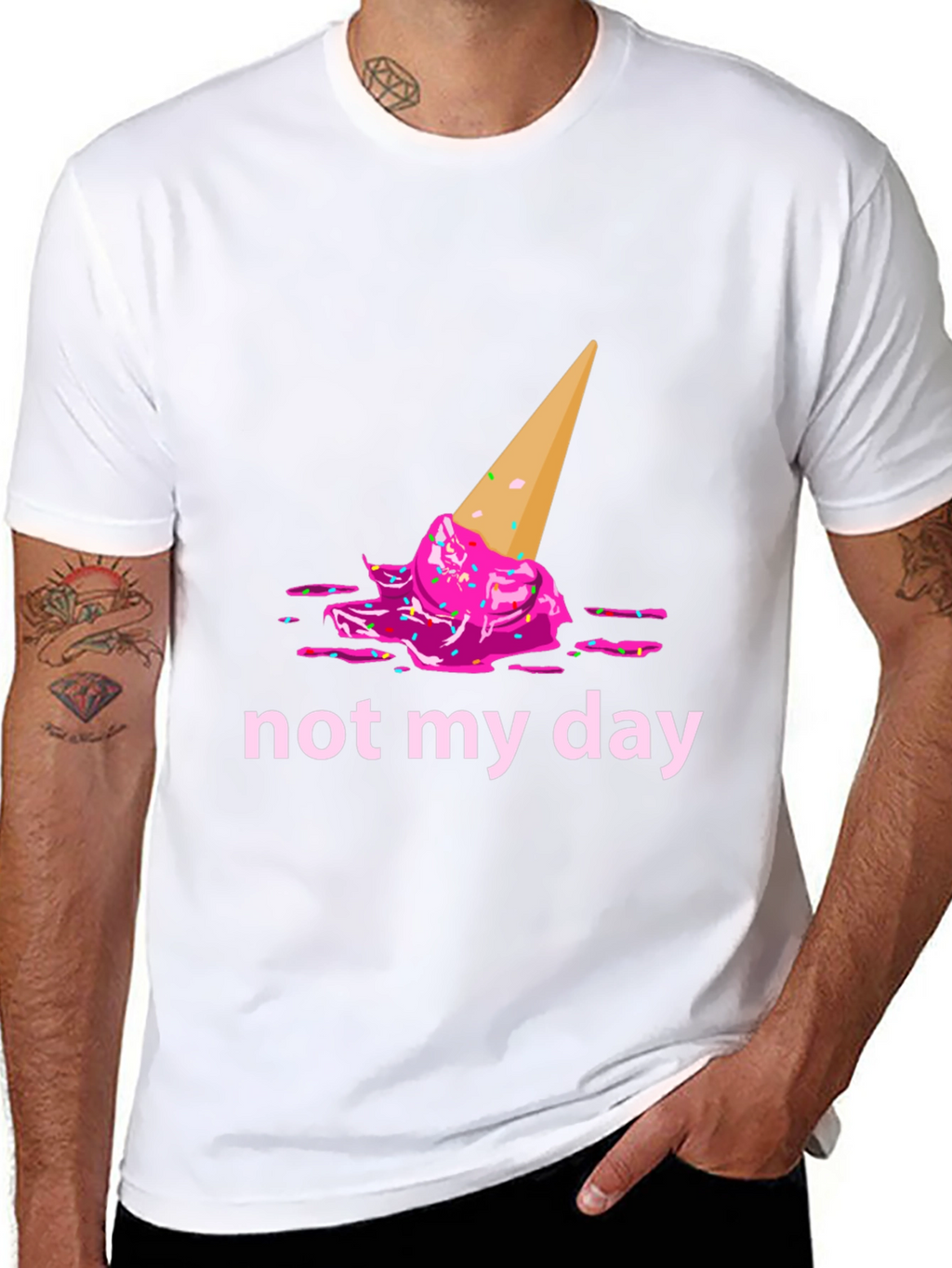 Funny Not My Day Ice Cream Graphic Tee