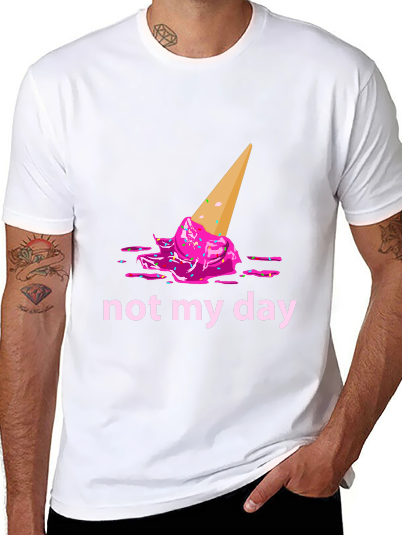 Funny Not My Day Ice Cream Graphic Tee
