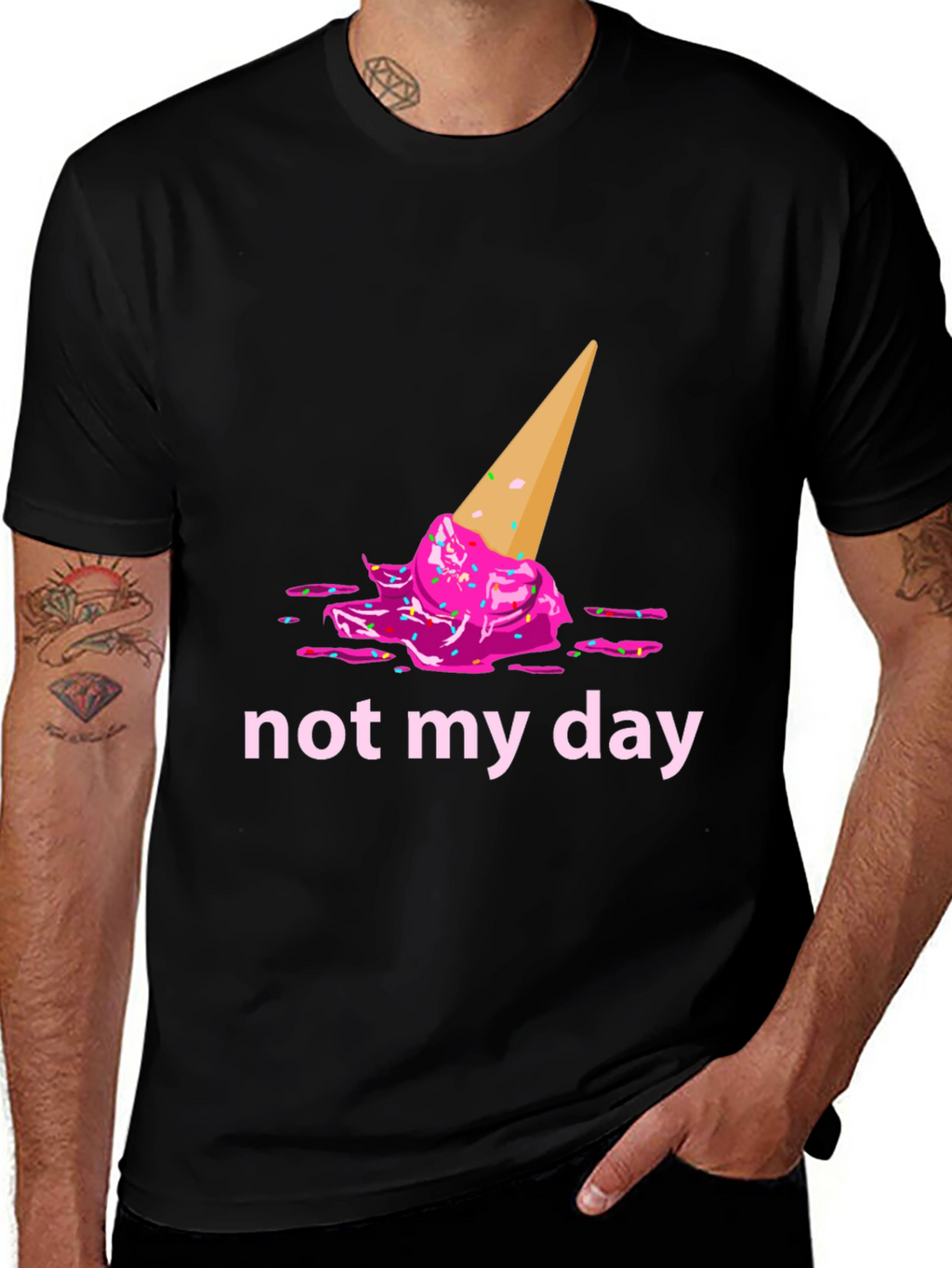 Funny Not My Day Ice Cream Graphic Tee