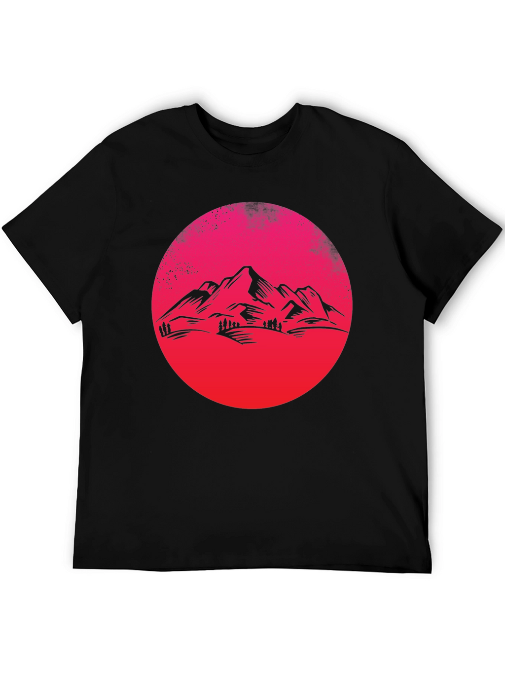 Mountain Sunset Graphic Tee - Black