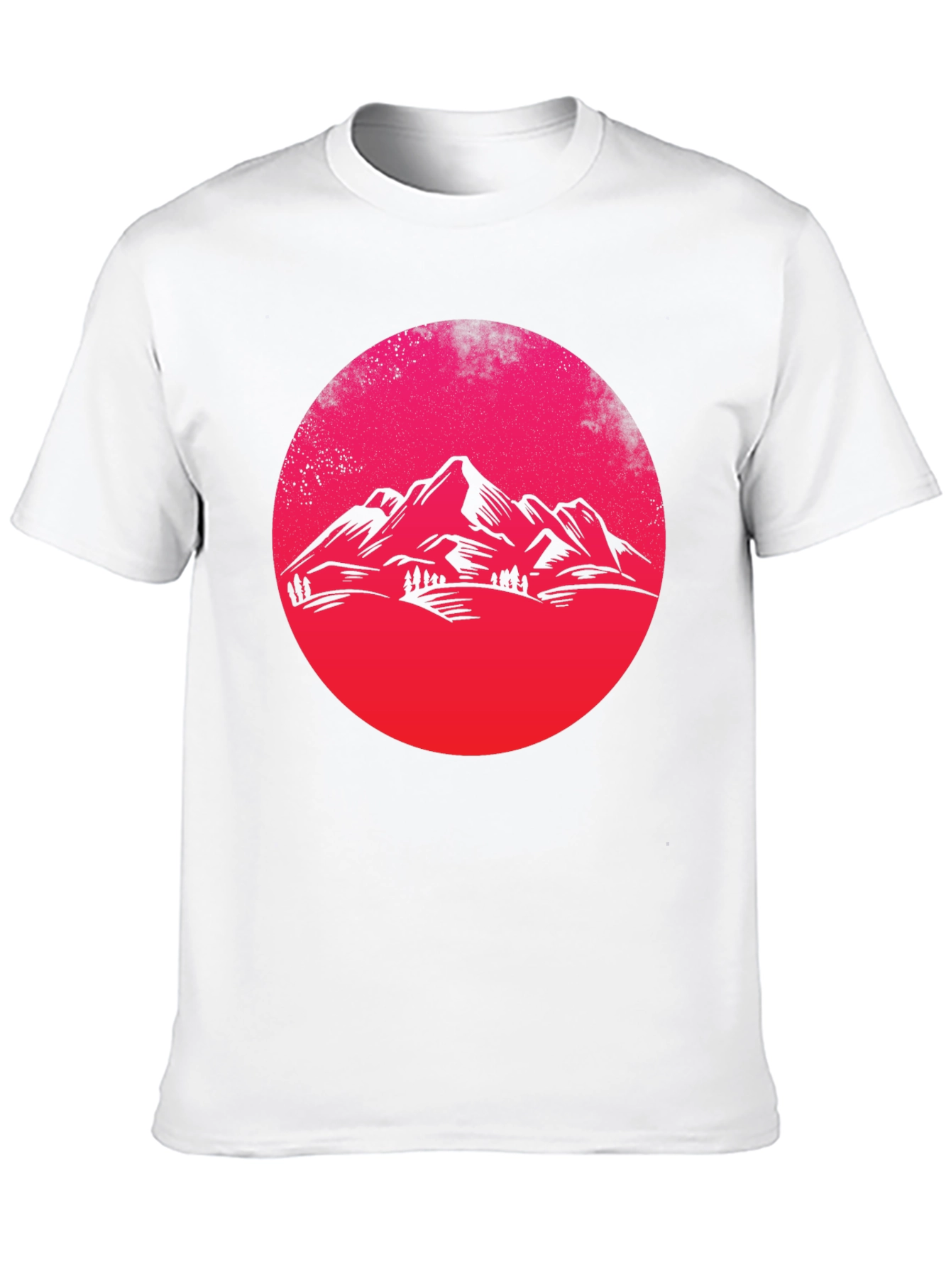Mountain Sunset Graphic Tee - Black