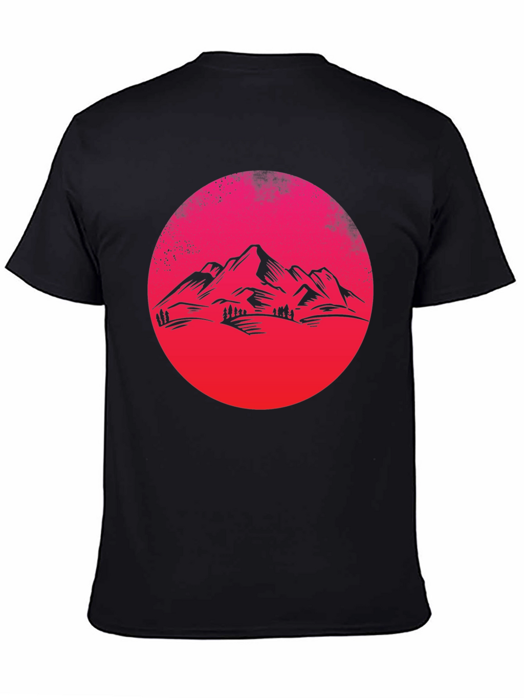 Mountain Sunset Graphic Tee - Black