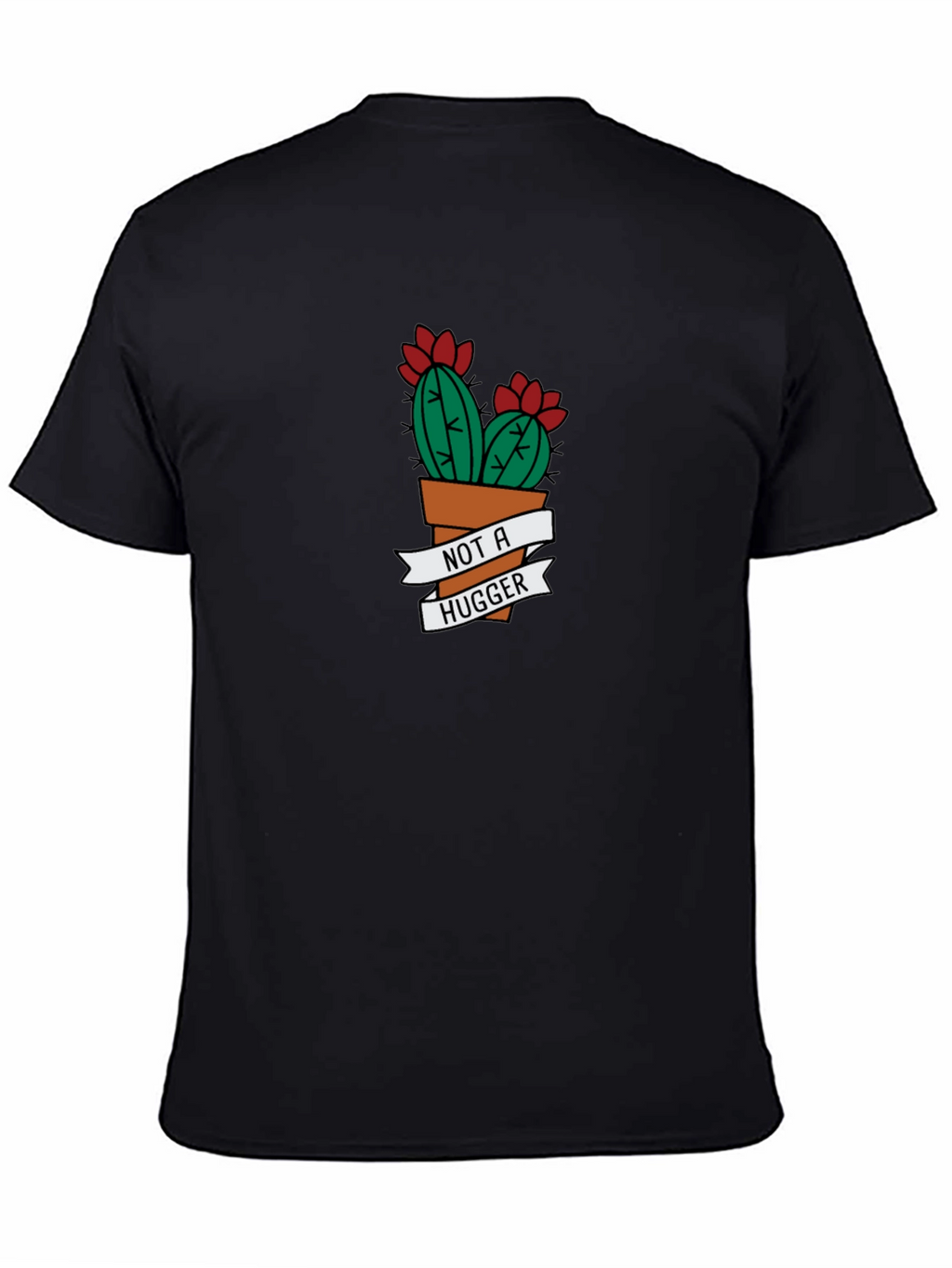 Not A Hugger Cactus Graphic Tee - Black