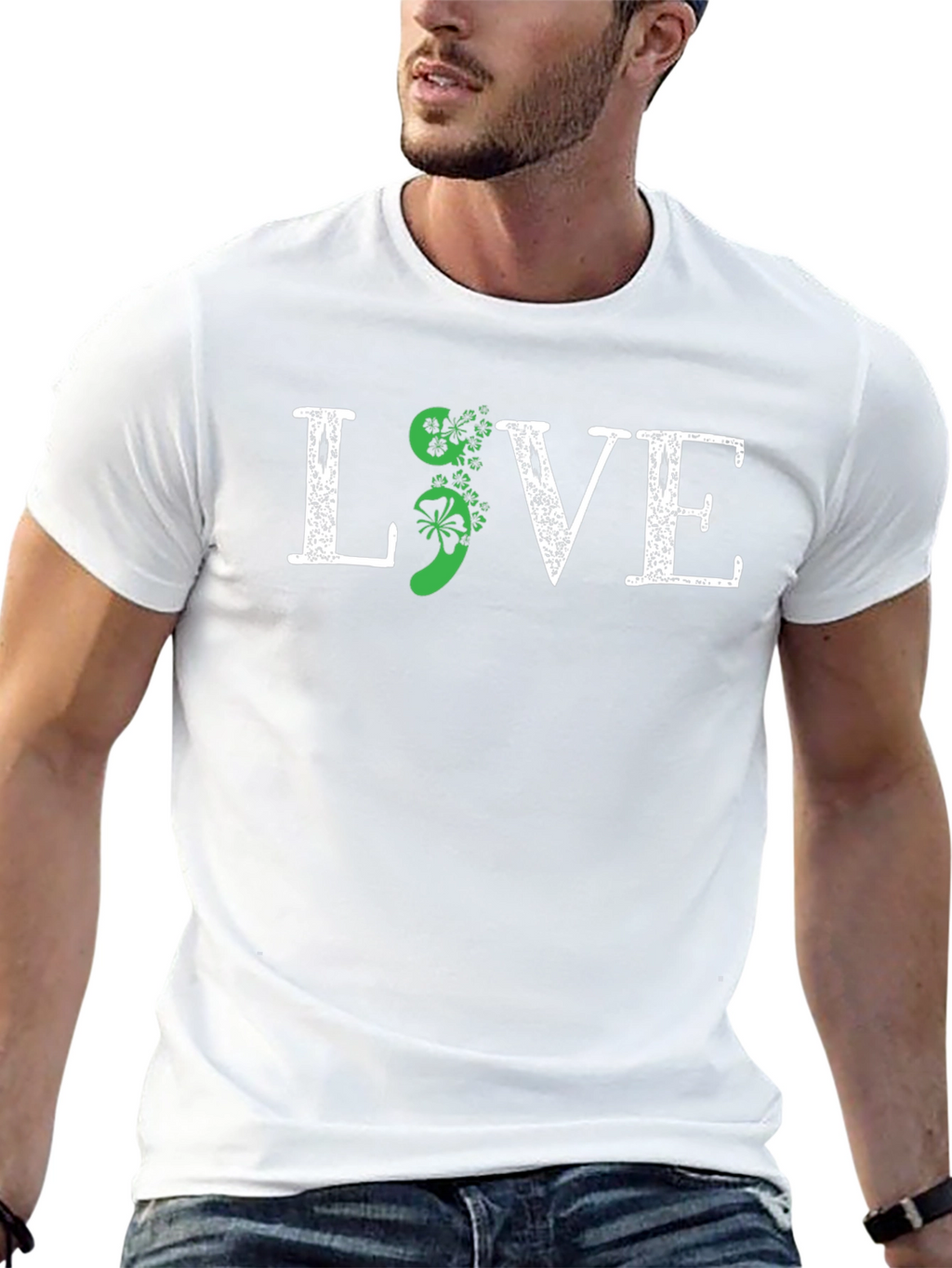 Live Semicolon Shamrock T-Shirt