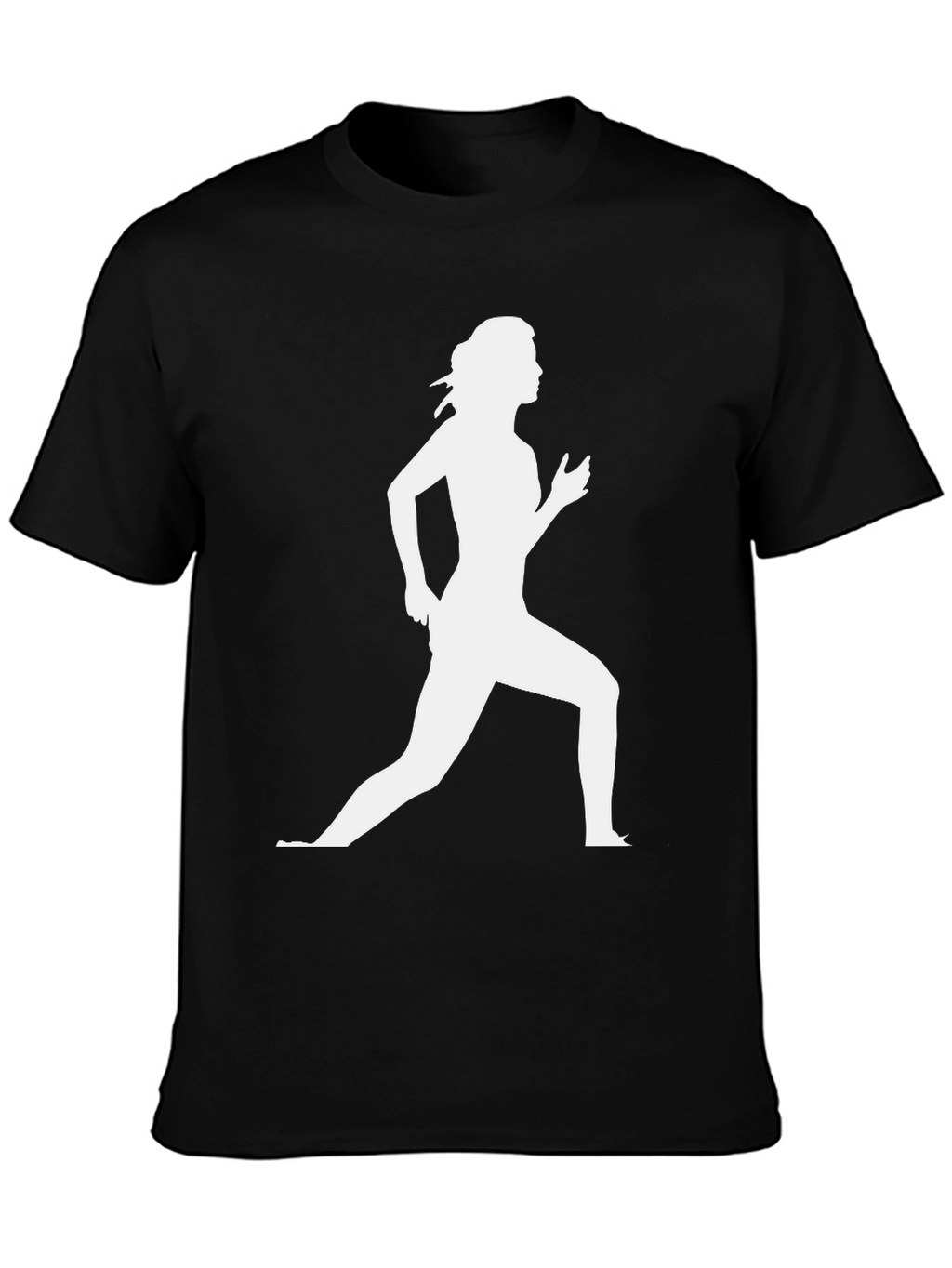 Woman Running Graphic Black T-Shirt