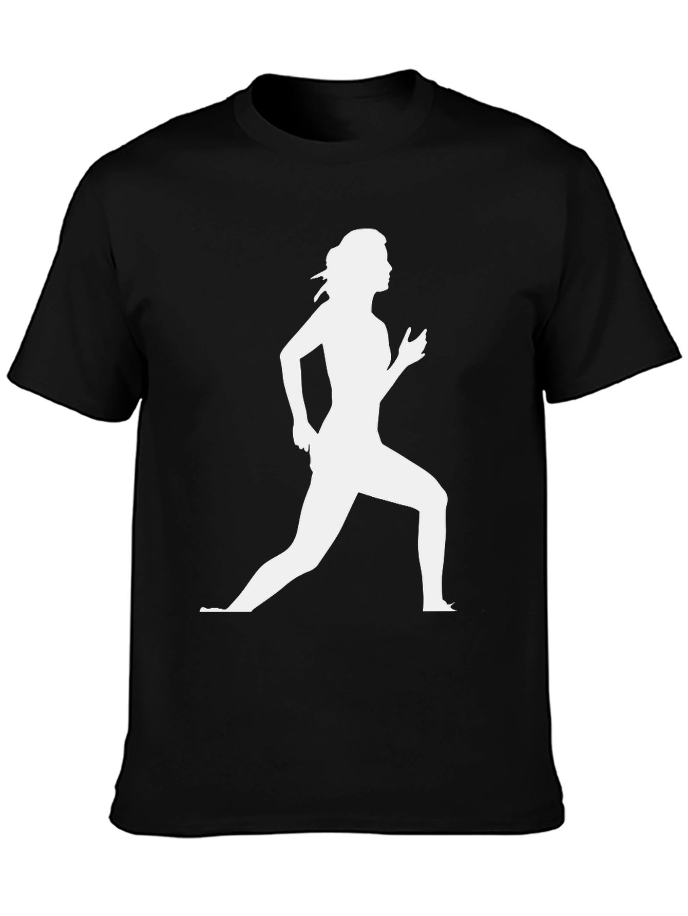 Woman Running Graphic Black T-Shirt