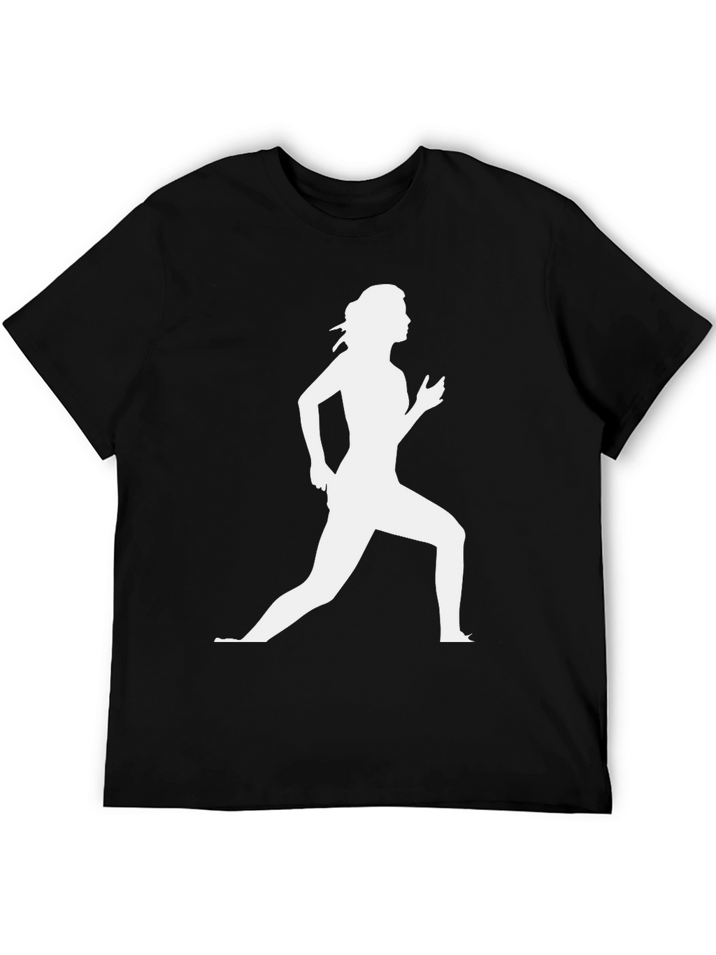 Woman Running Graphic Black T-Shirt