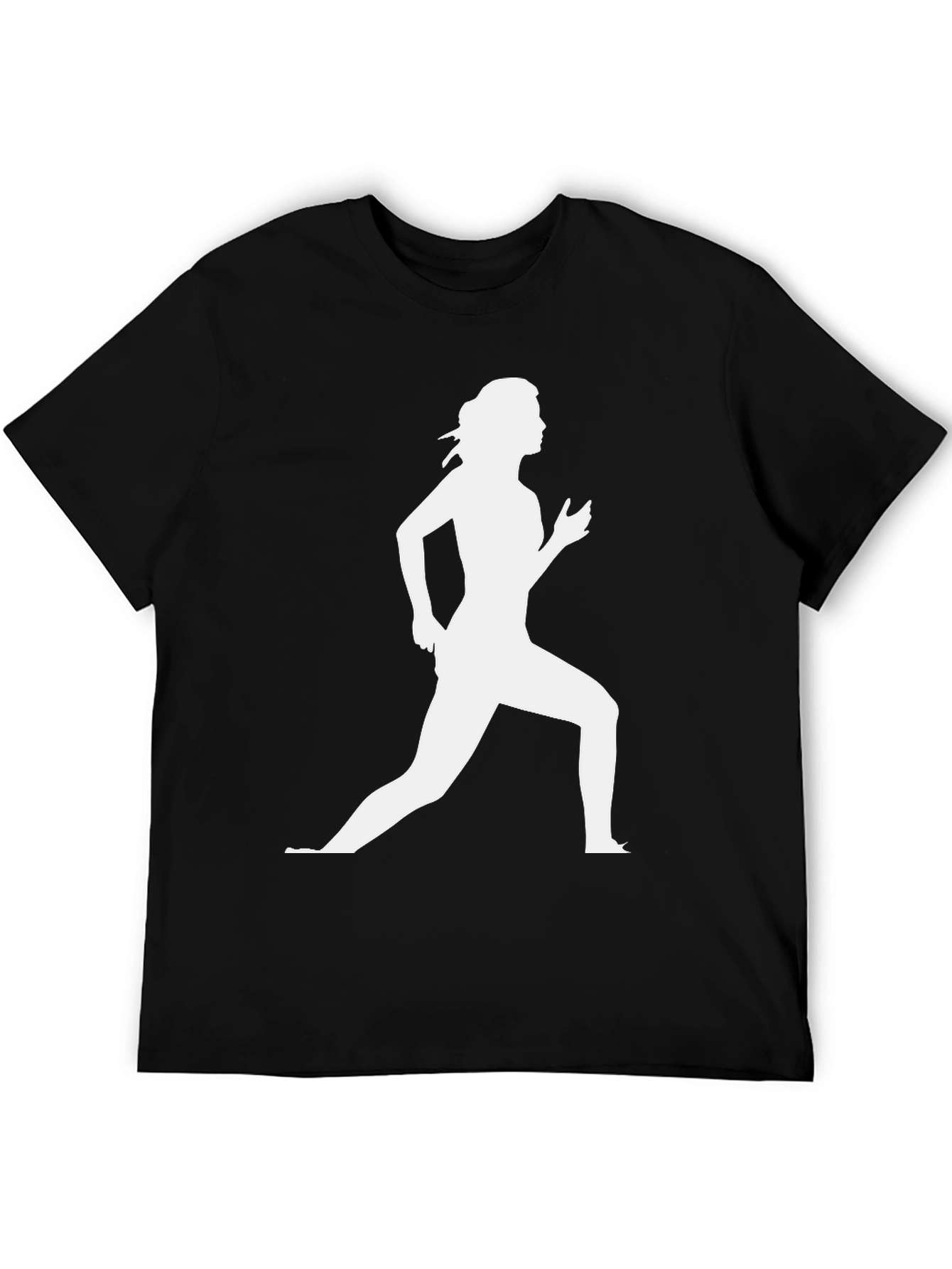 Woman Running Graphic Black T-Shirt