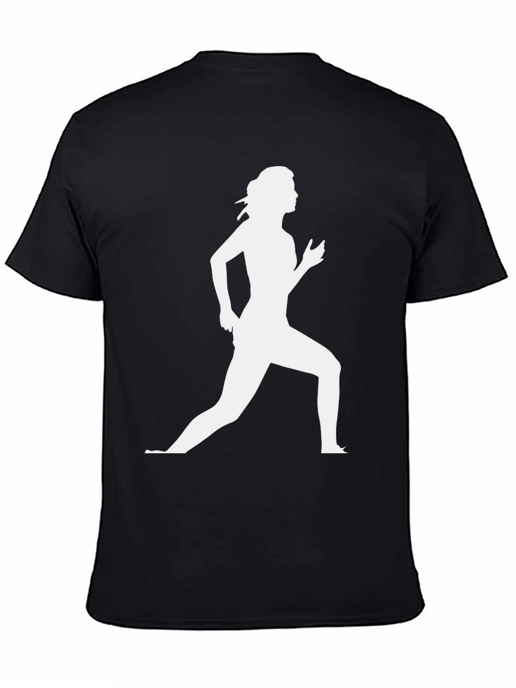 Woman Running Graphic Black T-Shirt