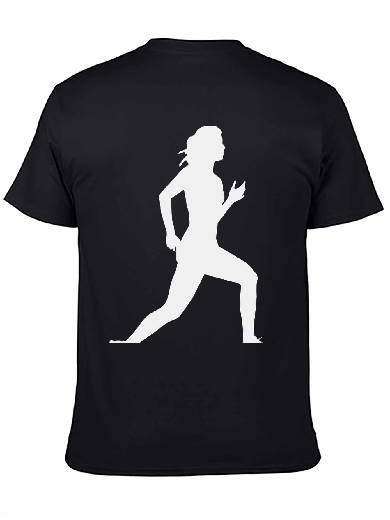 Woman Running Graphic Black T-Shirt