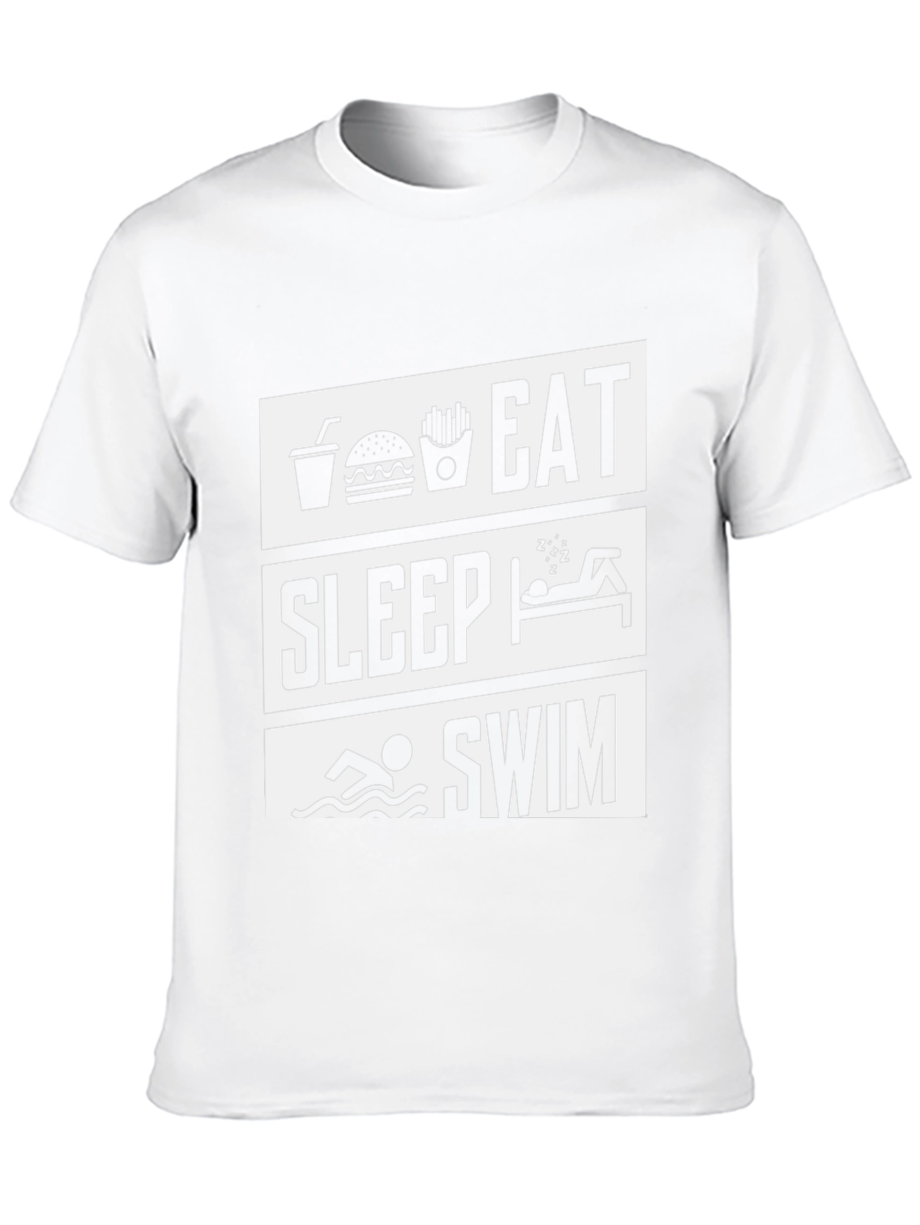Eat Sleep Swim T-Shirt - Funny Swimmer Tee