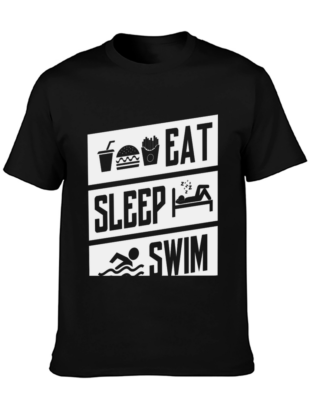 Eat Sleep Swim T-Shirt - Funny Swimmer Tee