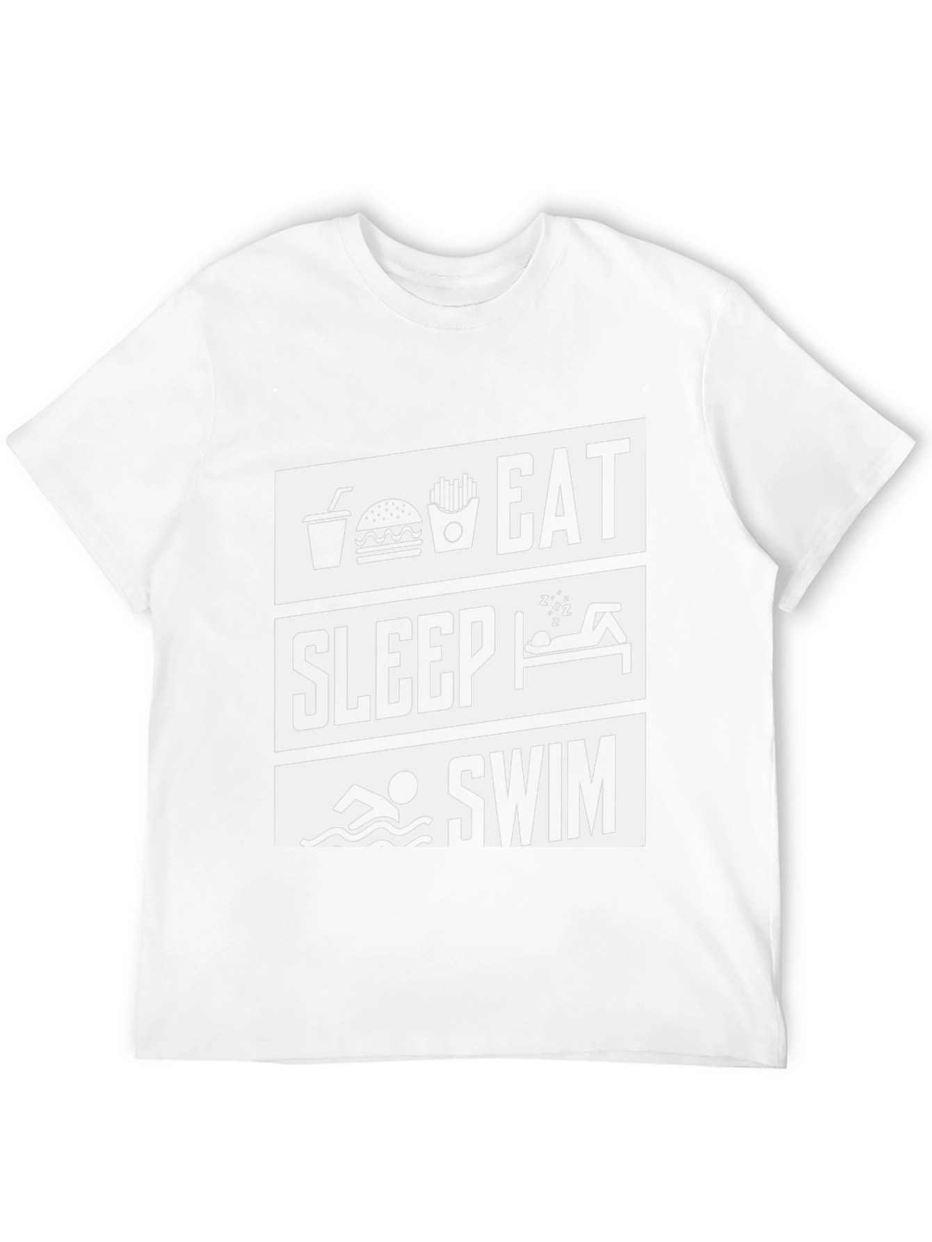 Eat Sleep Swim T-Shirt - Funny Swimmer Tee